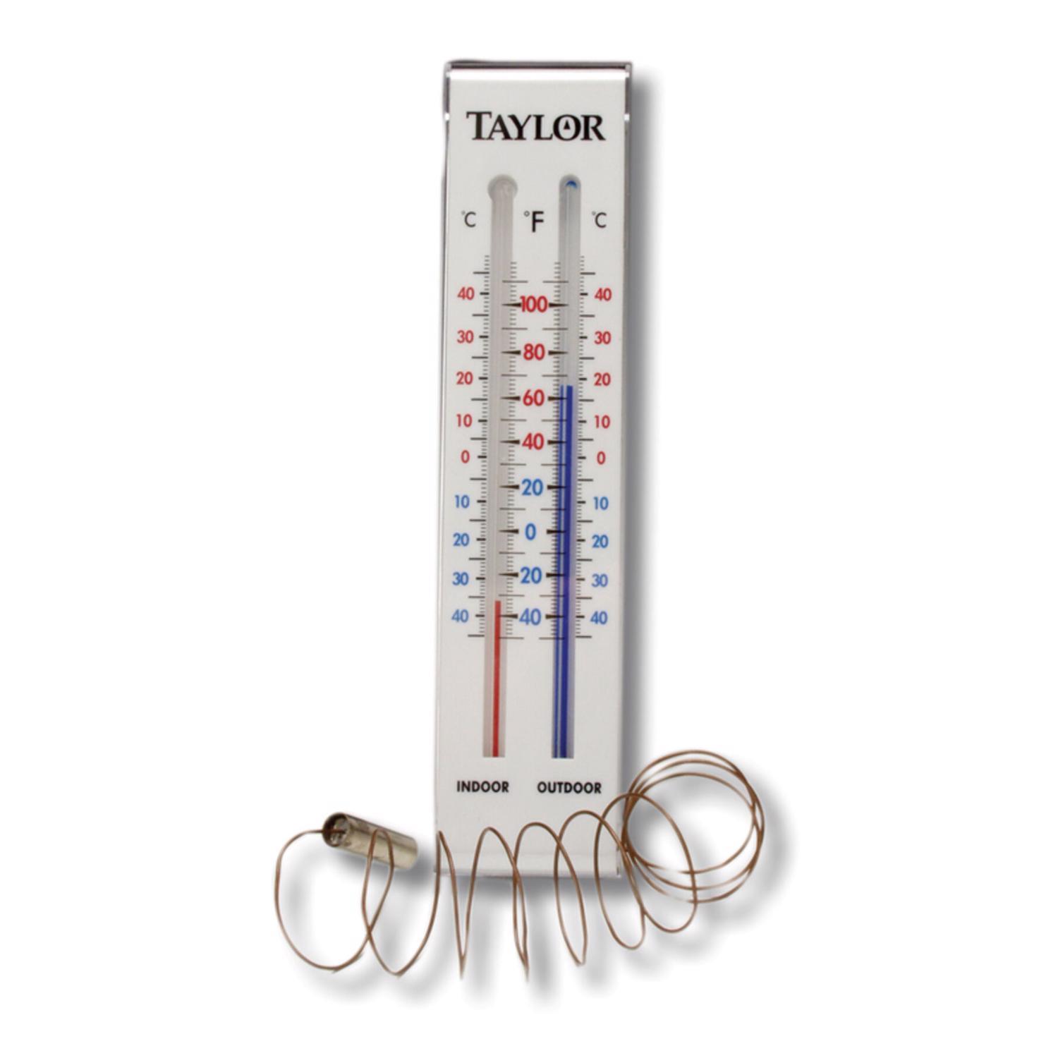 Taylor Tube Thermometer Plastic White 9.06 in.