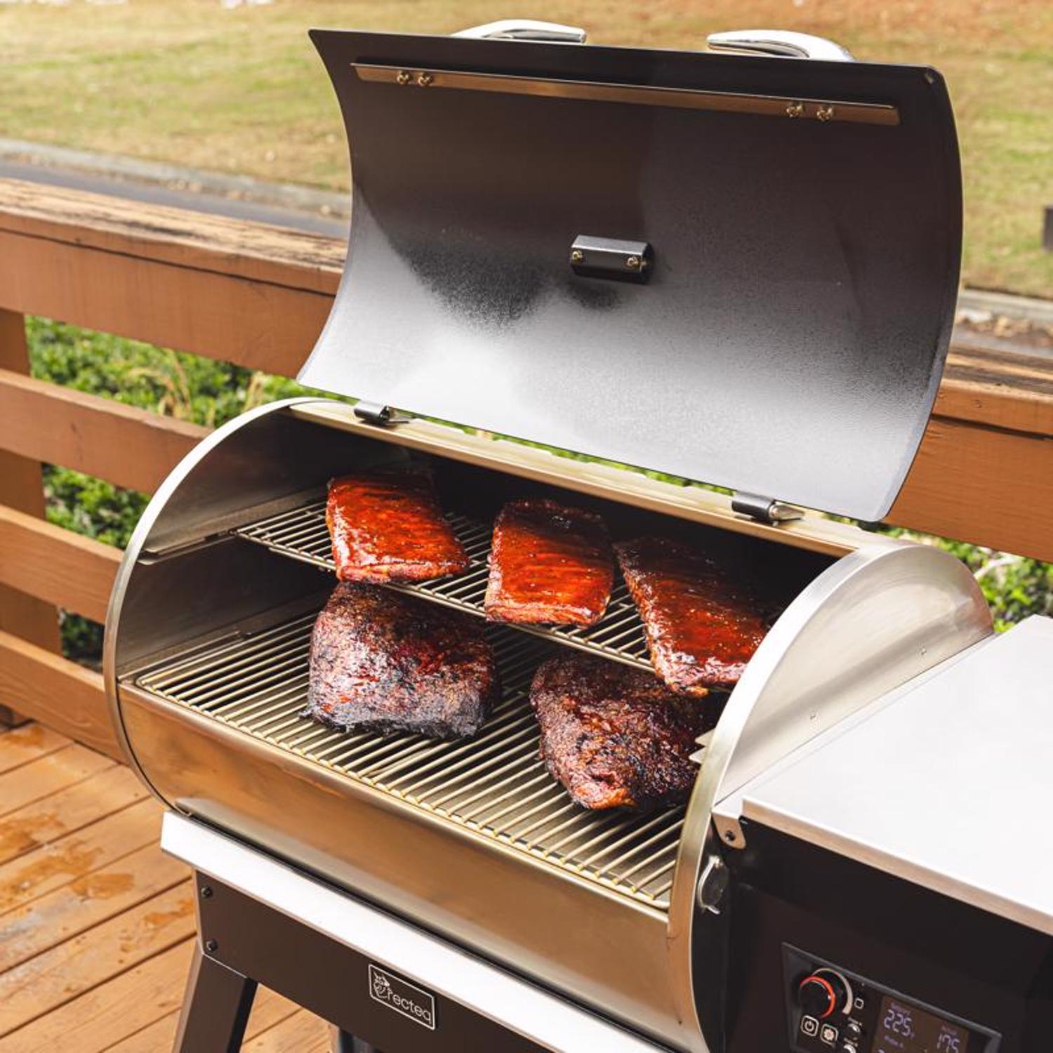 Recteq Deck Boss 800 Wood Pellet WiFi Grill and Smoker Black/Silver