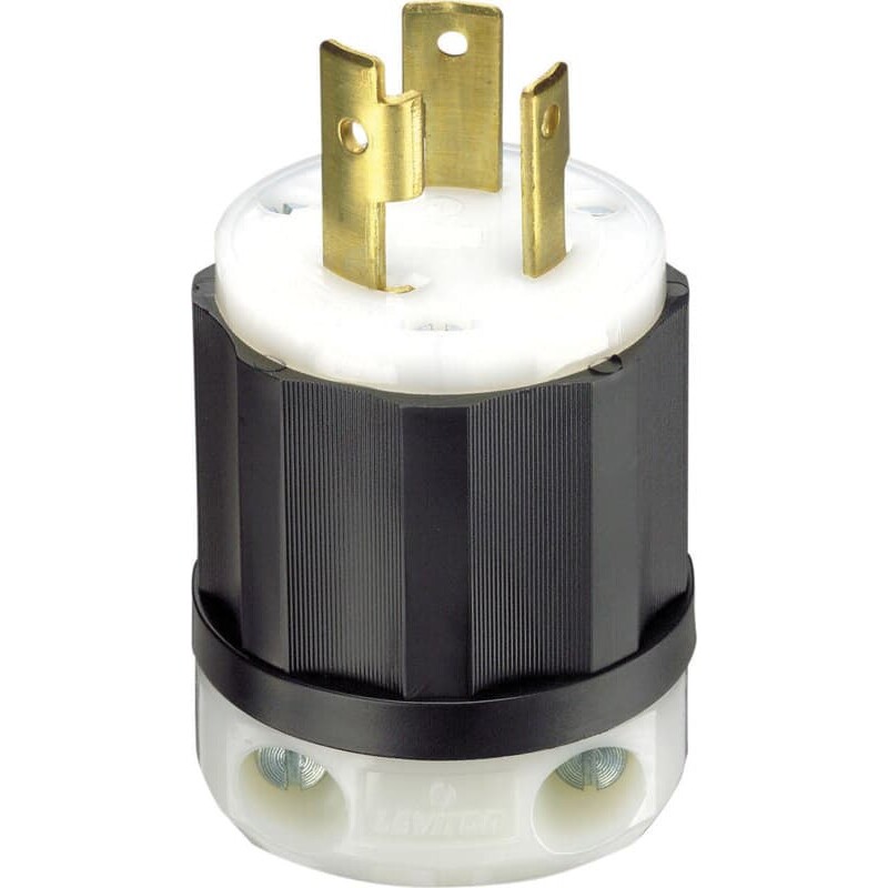 Leviton TurnLok Industrial Nylon Grounding Plug L5-30P 2 Pole 3 Wire