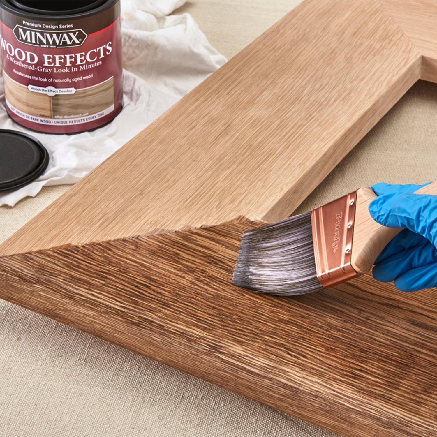 Minwax Wood Effects Transparent Charred Black Water-Based Weathered Wood Accelerator 1 qt