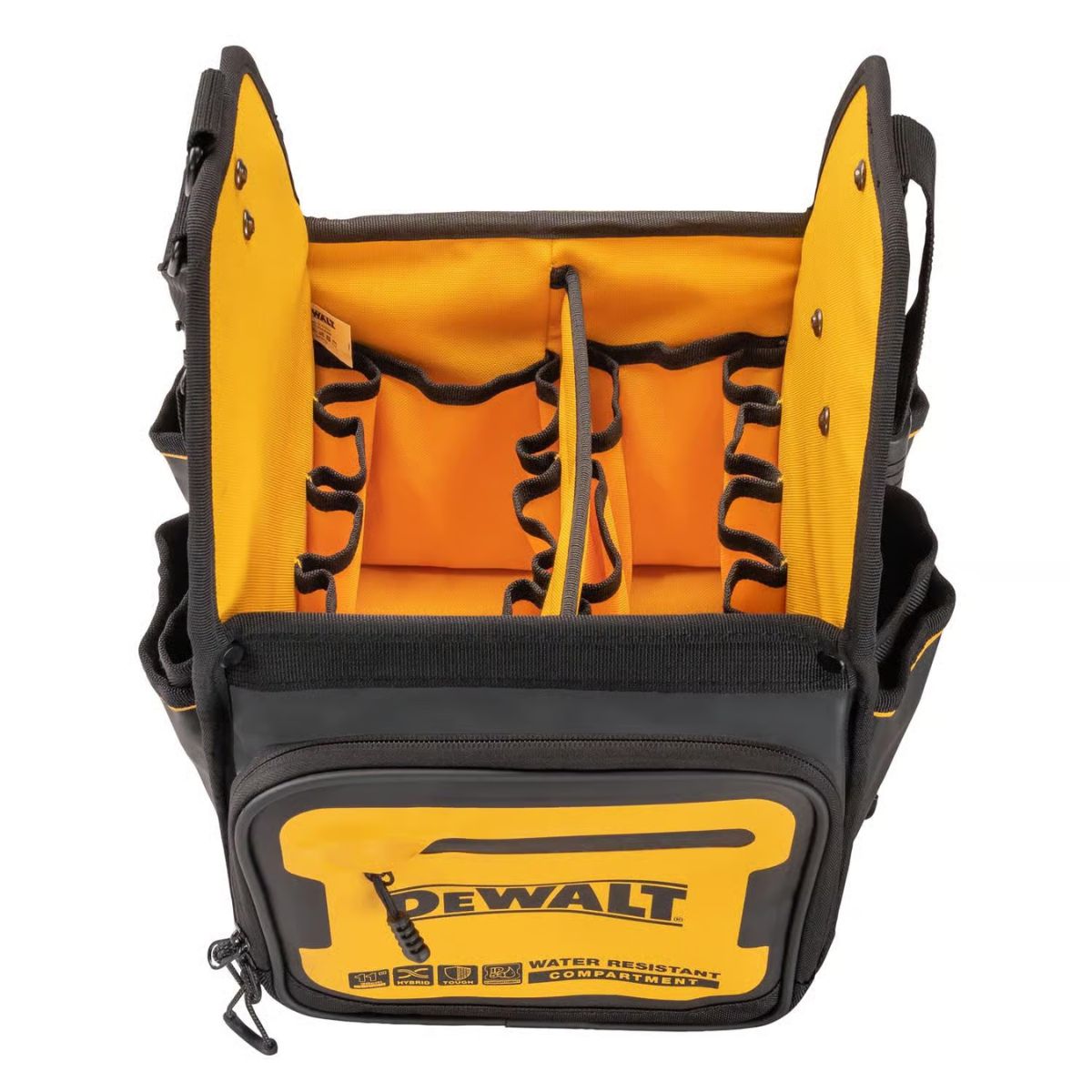 DEWALT Ballistic Nylon Electrician Tote Tote Bag 34 pocket Black/Yellow 1 Piece