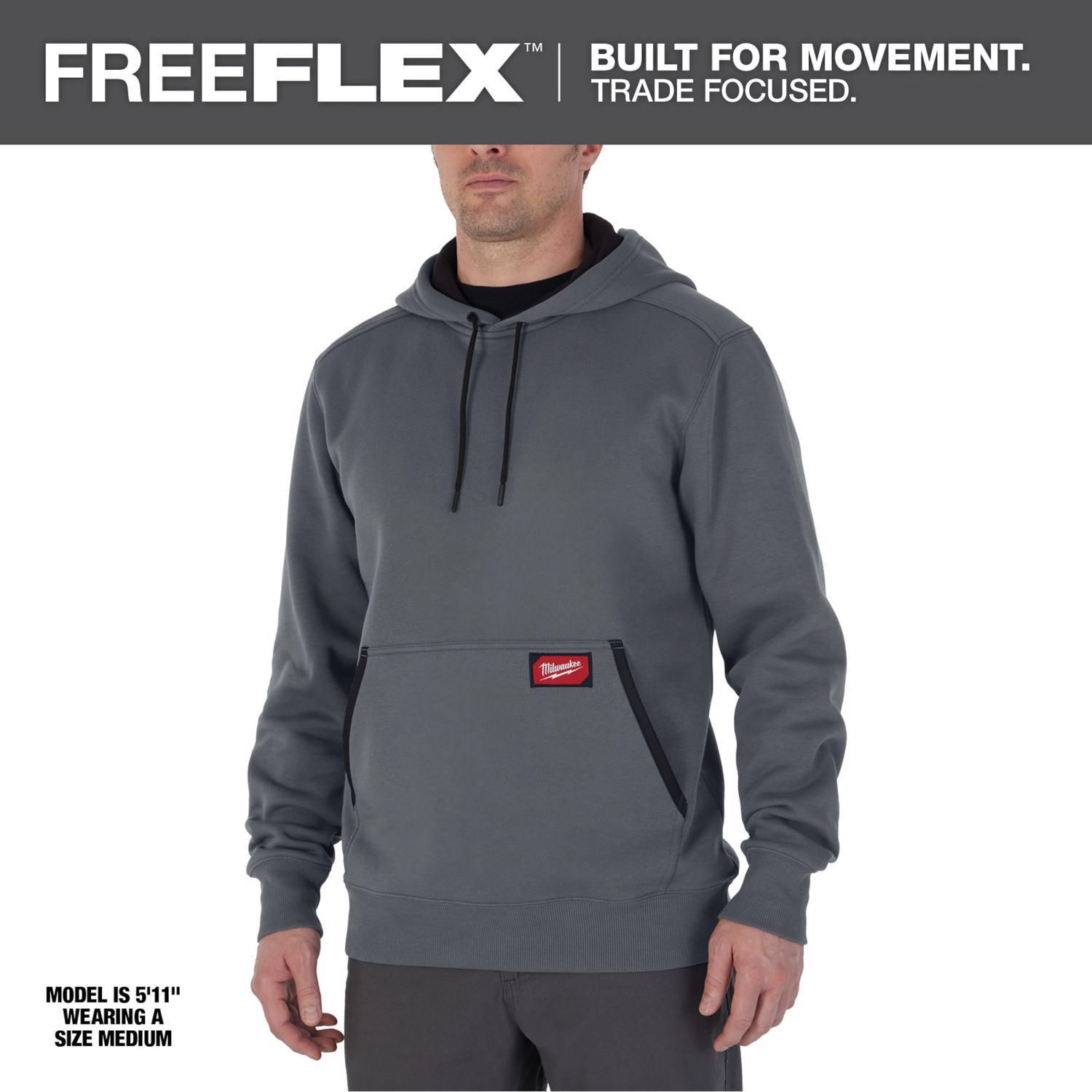 Milwaukee XL Banded Sleeve Men's Hooded Hoodie Gray