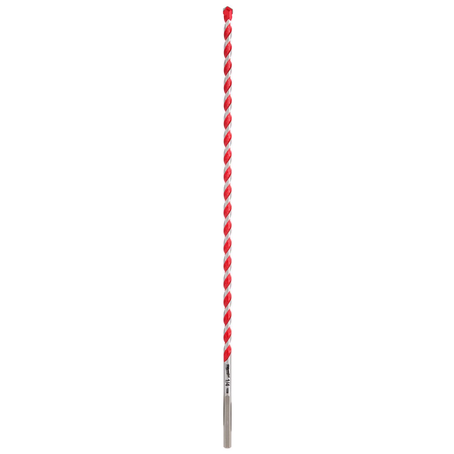 Milwaukee Shockwave 5/16 in. X 12 in. L Carbide Hammer Drill Bit 3-Flat Shank 1 pk