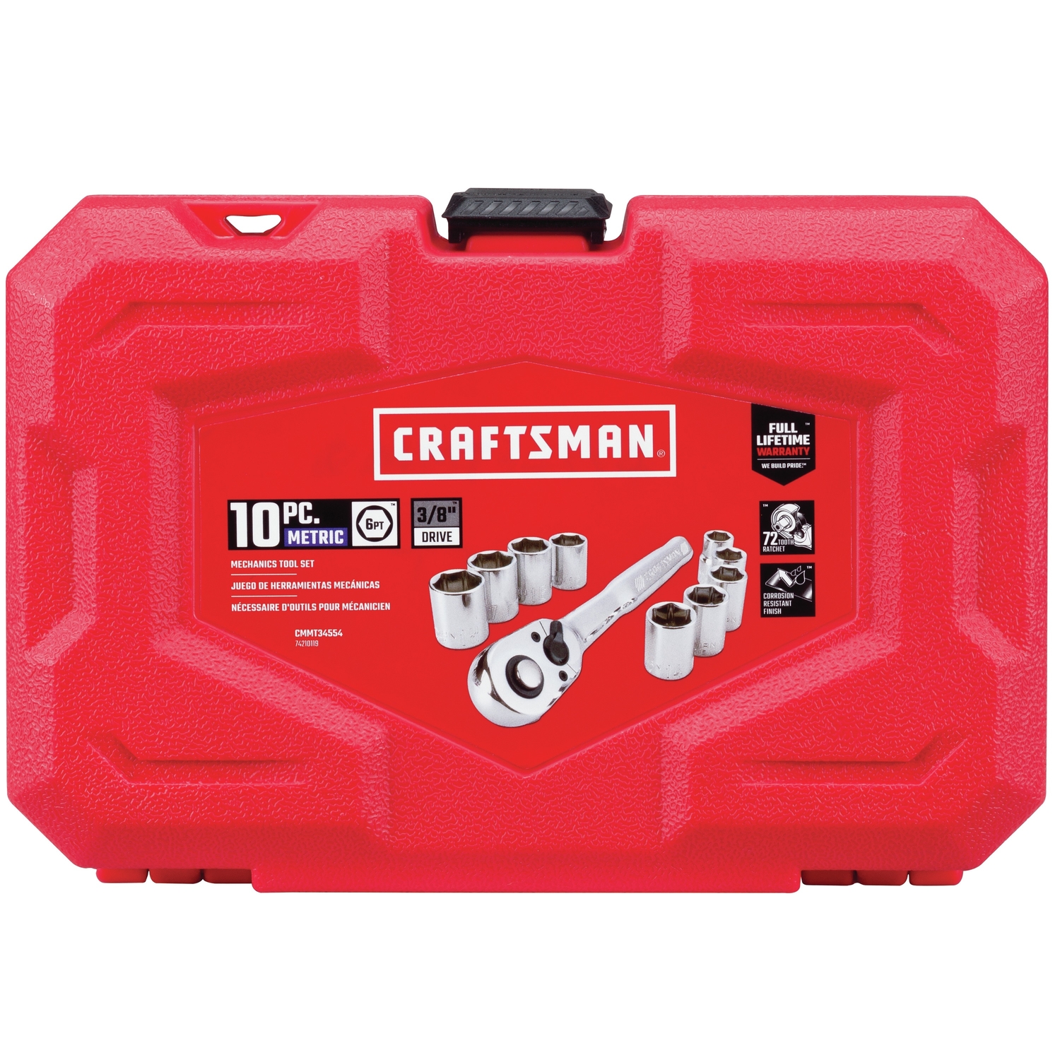 Craftsman Assorted X 3/8 in. drive Metric 6 Point Standard Socket 10 pc