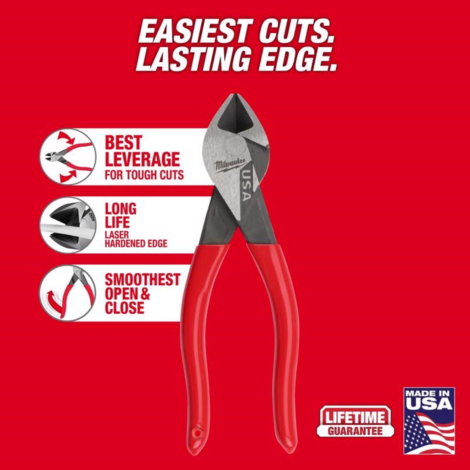 Milwaukee Made In USA 6.5 in. Forged Steel Diagonal Pliers