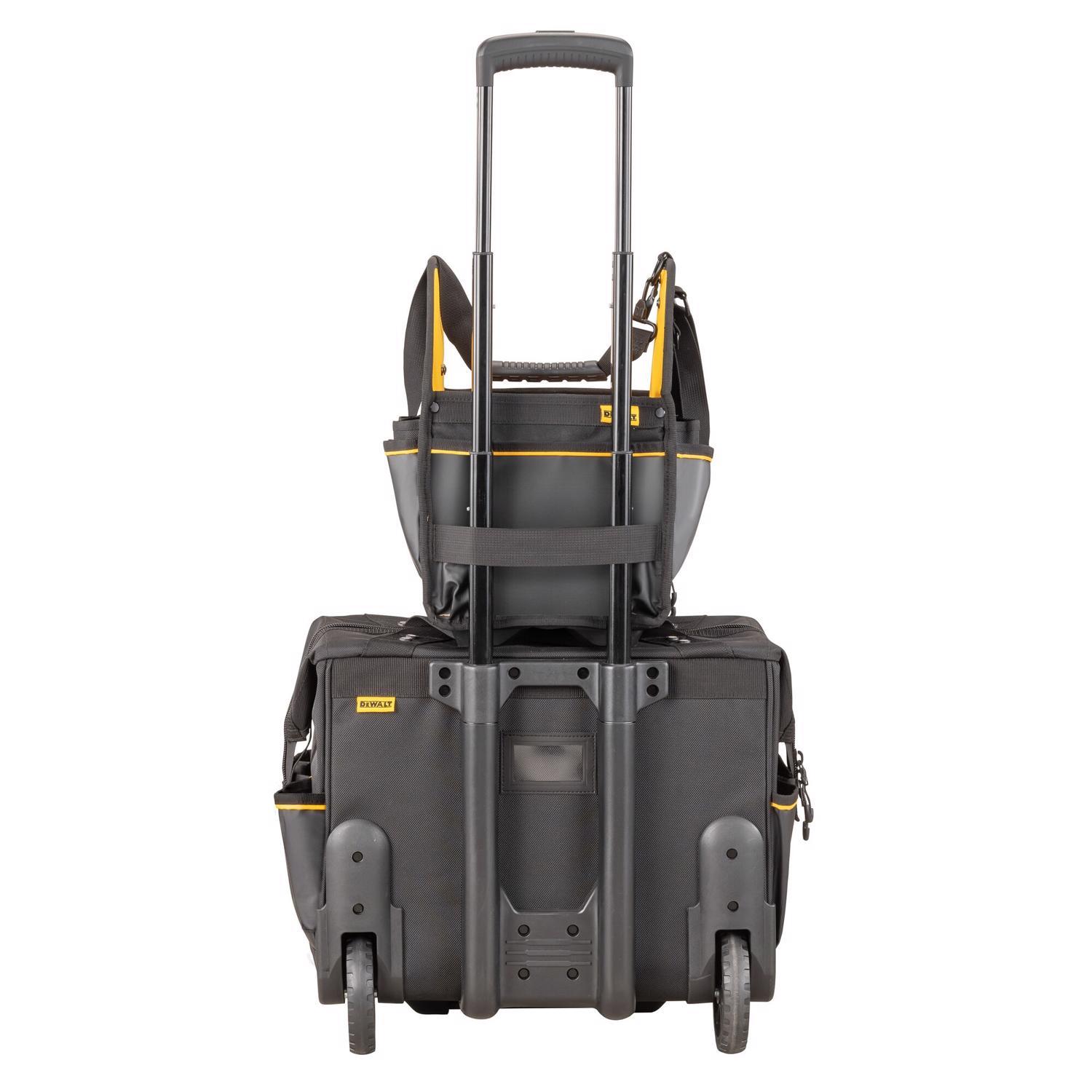DEWALT Ballistic Nylon Electrician Tote Tote Bag 34 pocket Black/Yellow 1 pc