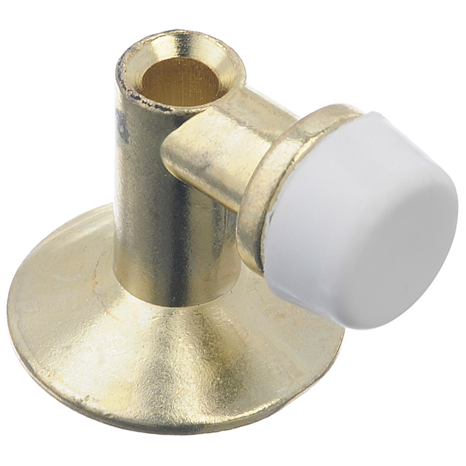 Ace 1-1/4 in. W Metal Bright Gold Door Stop Mounts to floor 1.25 in.