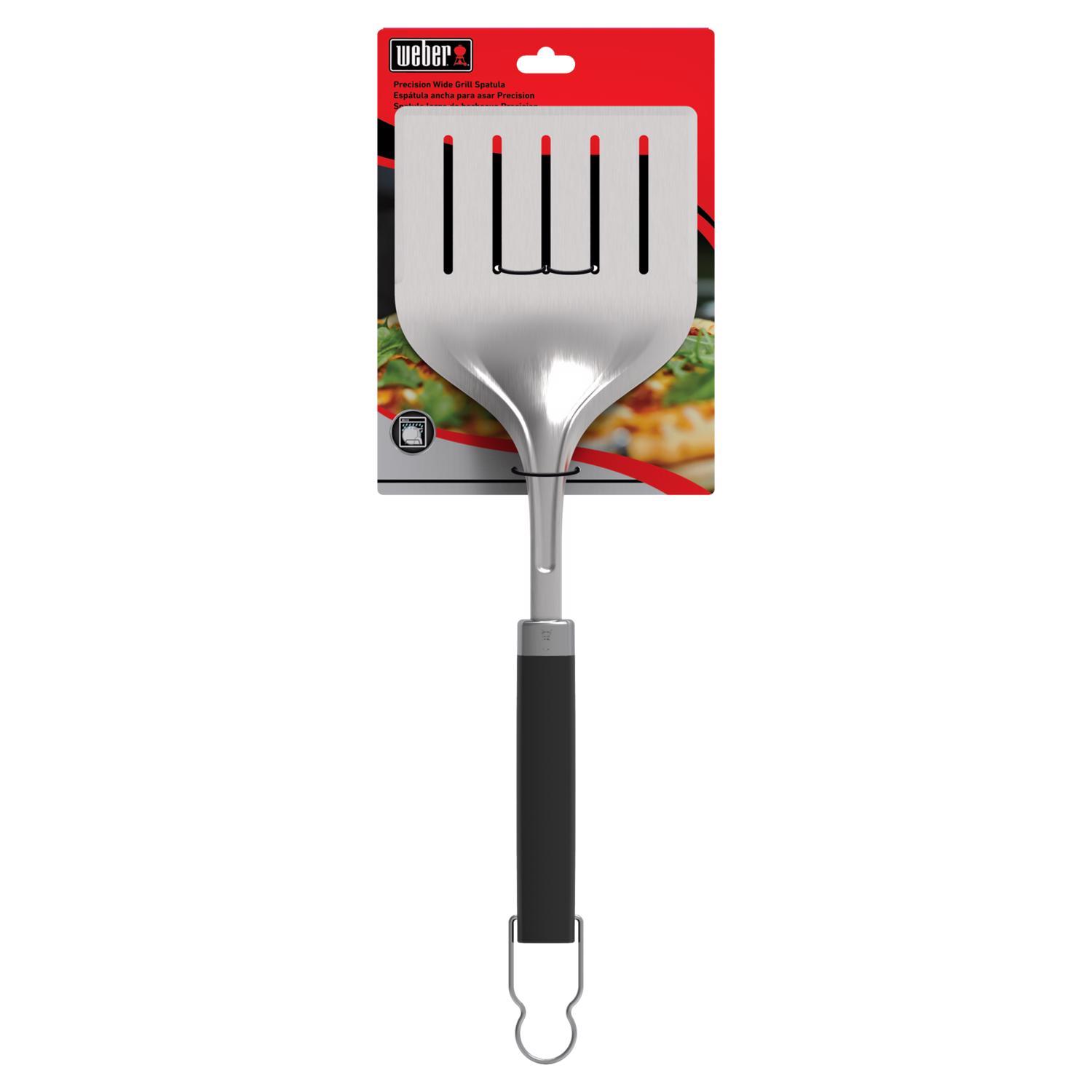 Weber Precision Stainless Steel Black/Silver Grill Spatula 1 pc