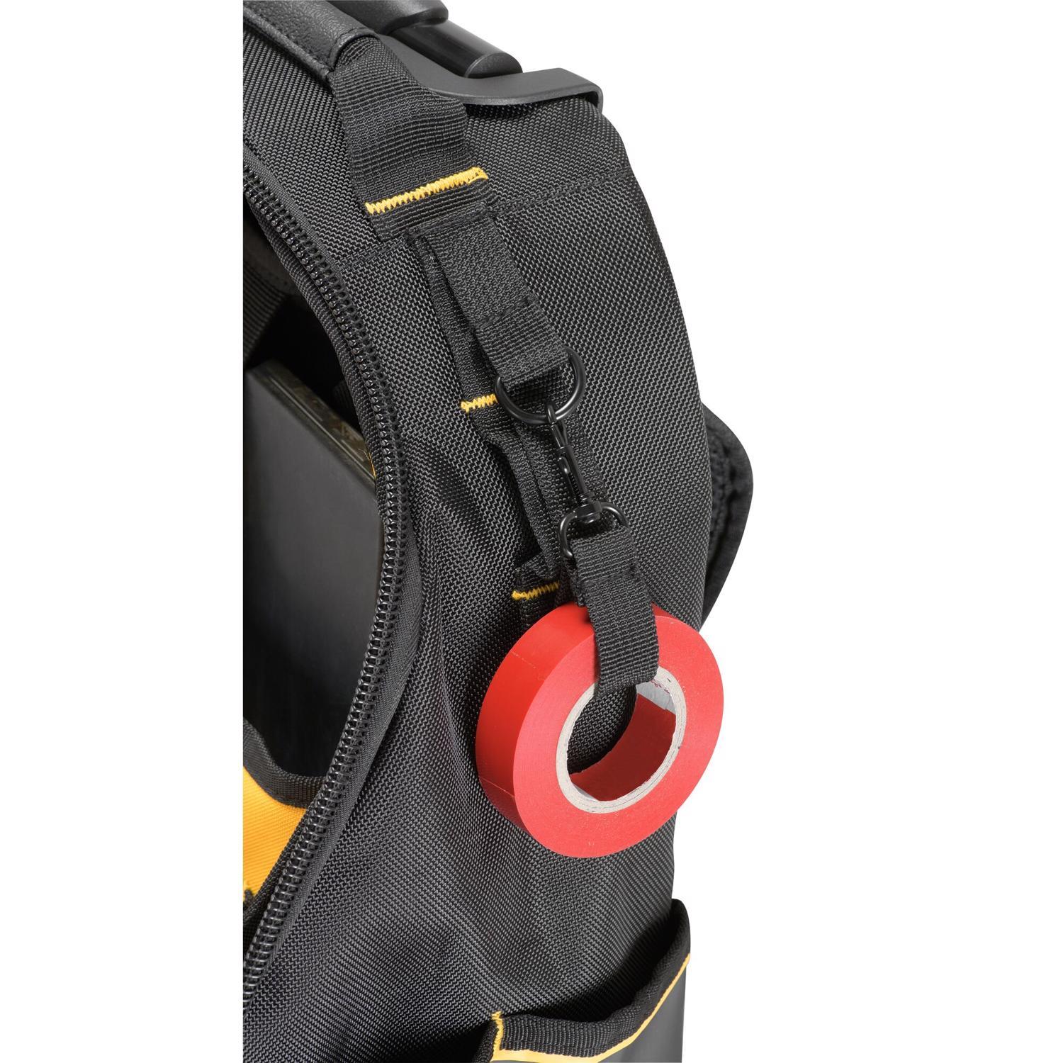 DEWALT Polyester/Tarpaulin Pro Backpack on Wheels Tool Bag 46 pocket Black/Yellow 1 pc