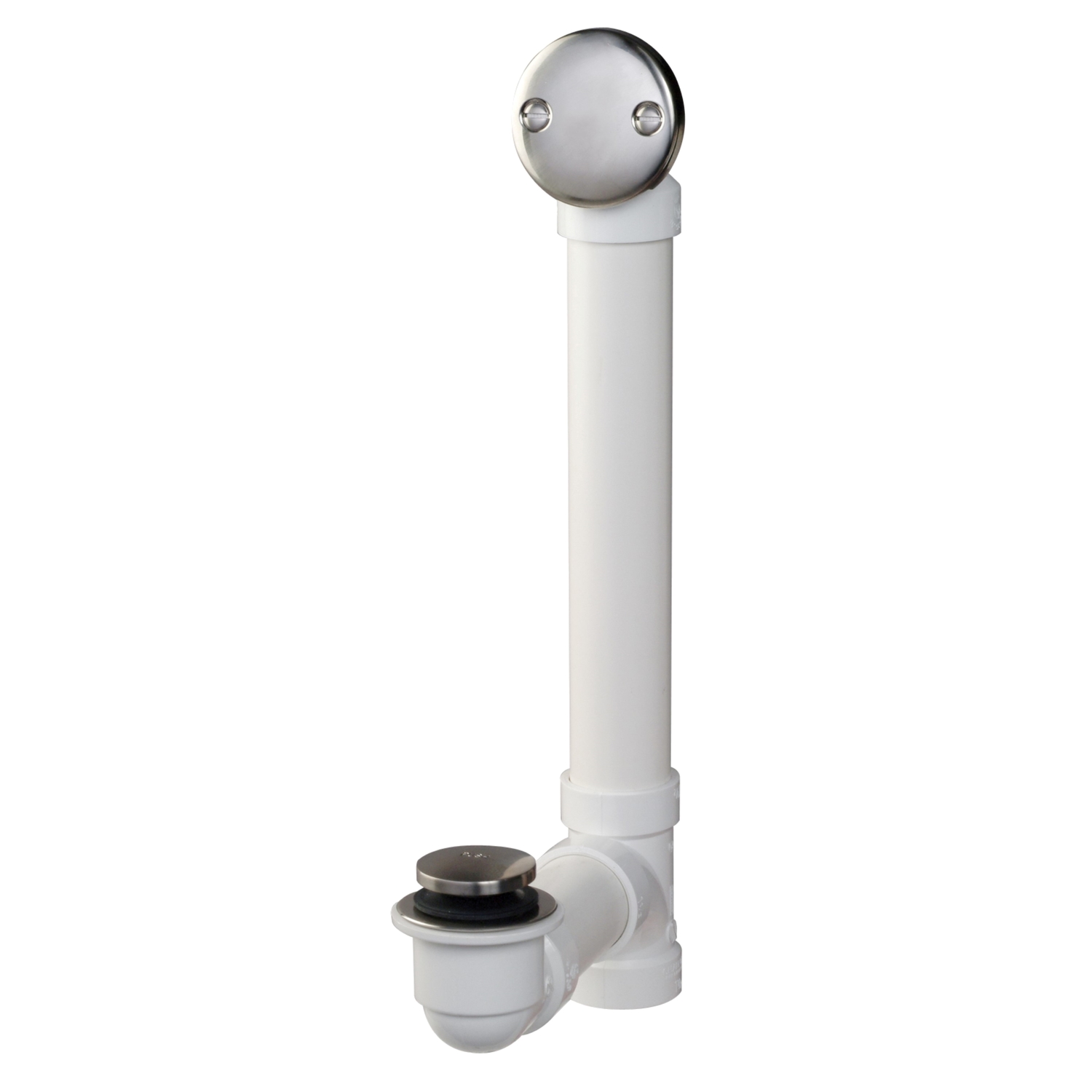 Keeney Foot Lok Stop 1-1/2 in. D Brushed Plastic Bath Drain