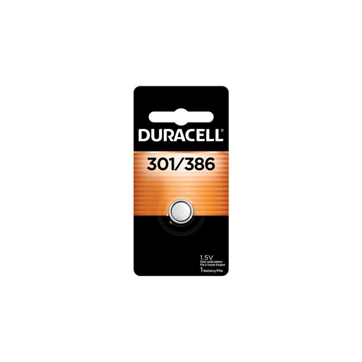 Duracell Silver Oxide 301/386 1.5 V 130 mAh Electronic/Watch Battery 1 pk