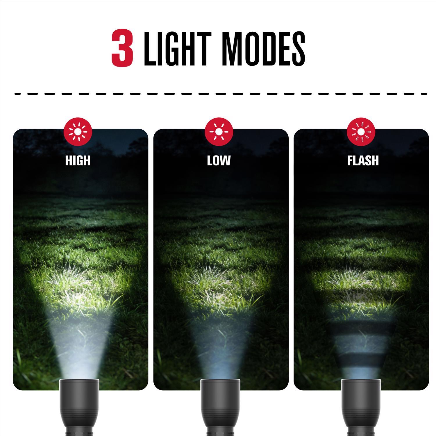 Ace 350 lm Black LED Flashlight AAA Battery