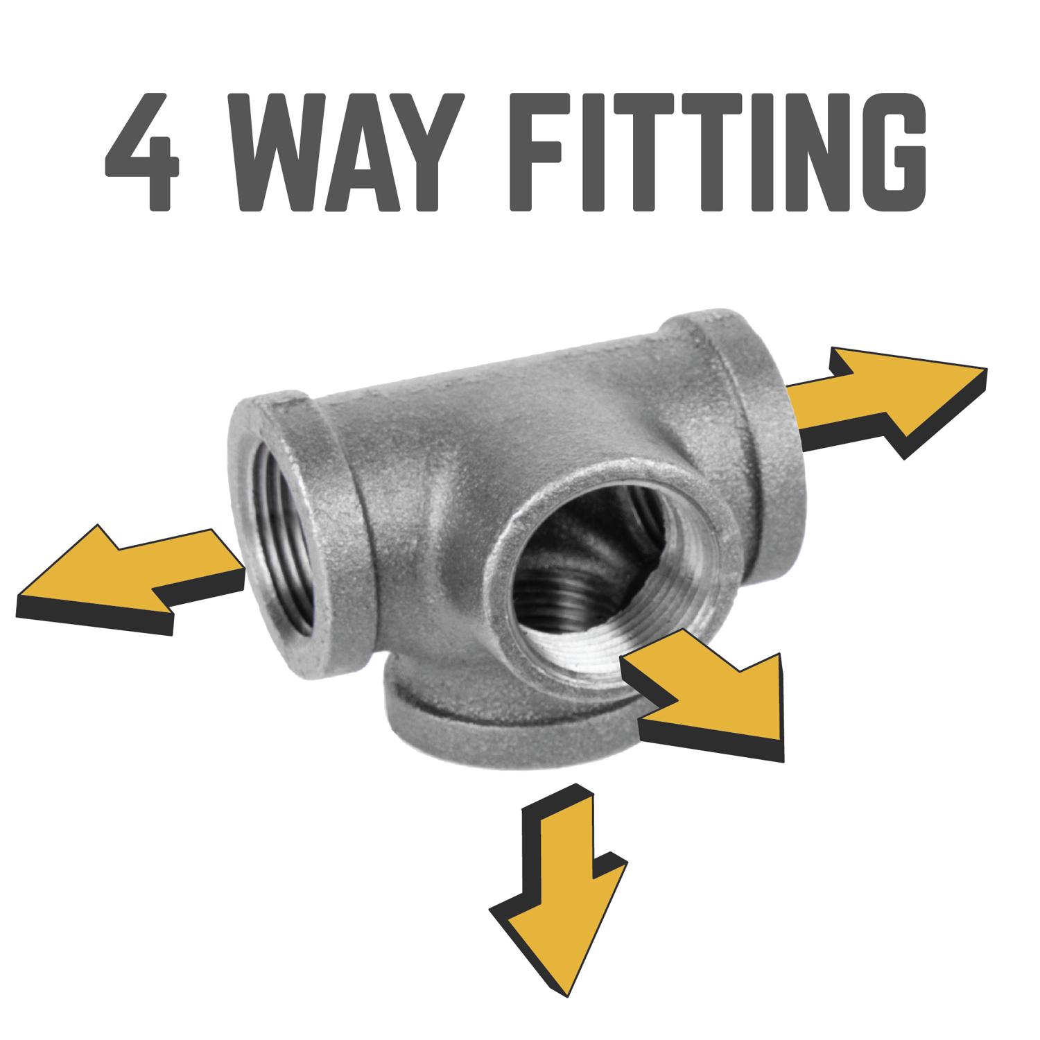 STZ Industries 1/2 in. FIP each X 1/2 in. D FIP 1/2 in. D FIP Black