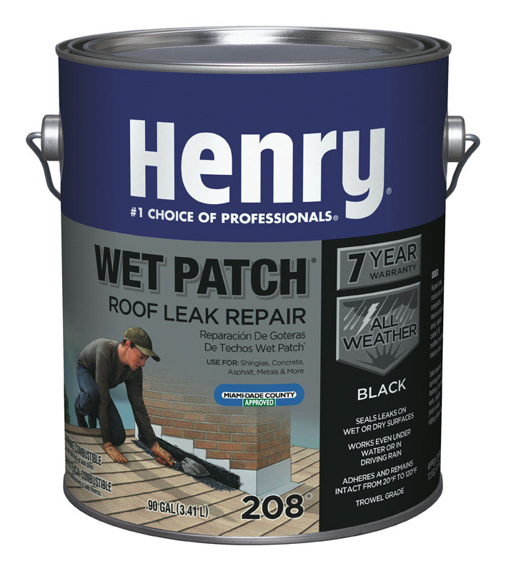 Henry Wet patch Plastic Roof Cement 0.9 gal. Black