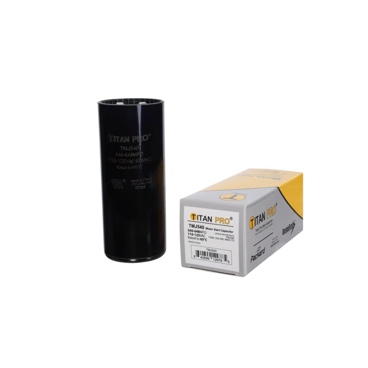 Titan Pro 540-648 MFD 125 V Round Start Capacitor