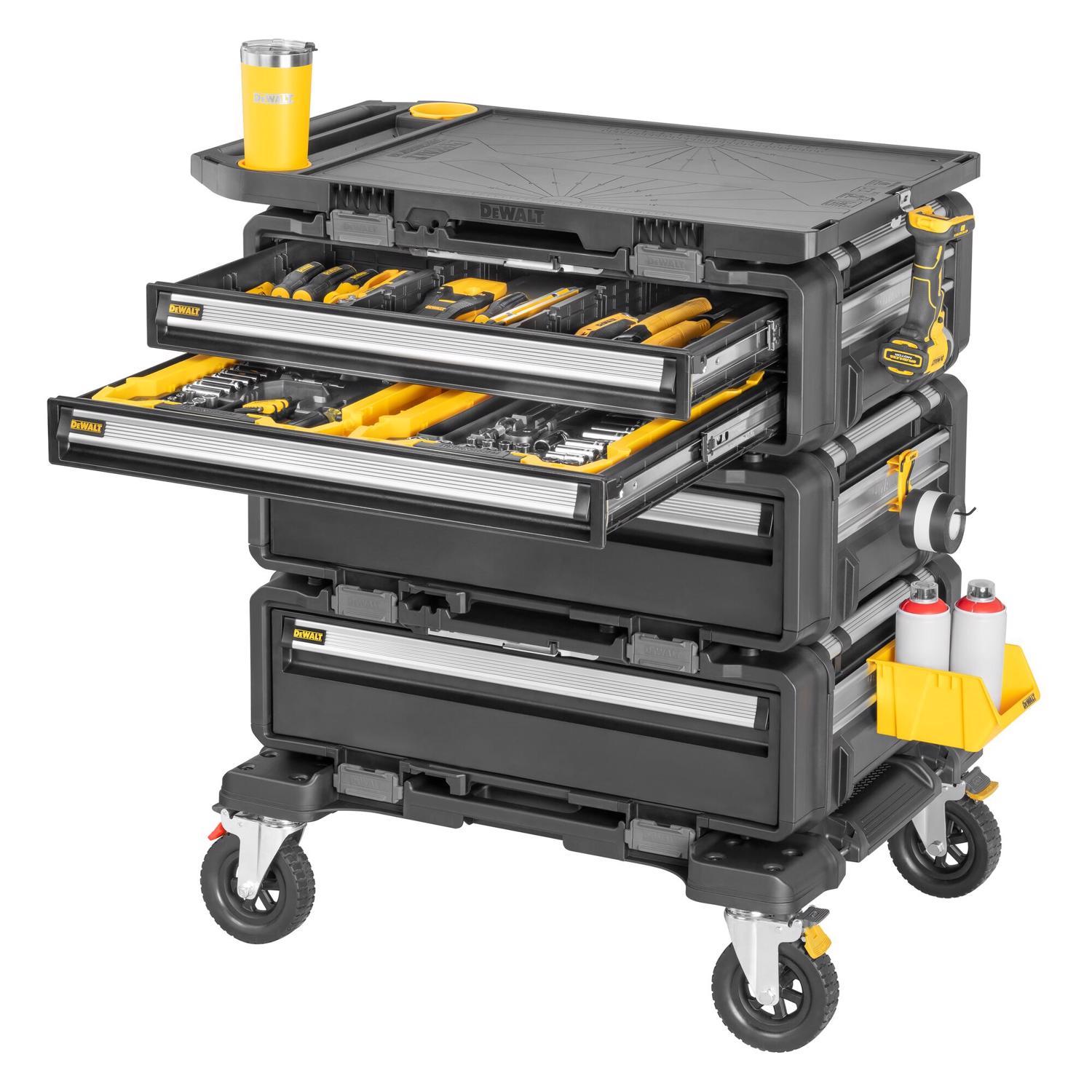 DEWALT ToughSystem 2.0 DXL 30 in. Double Shallow Drawers Tool Box 2633.4 cu in Black/Yellow