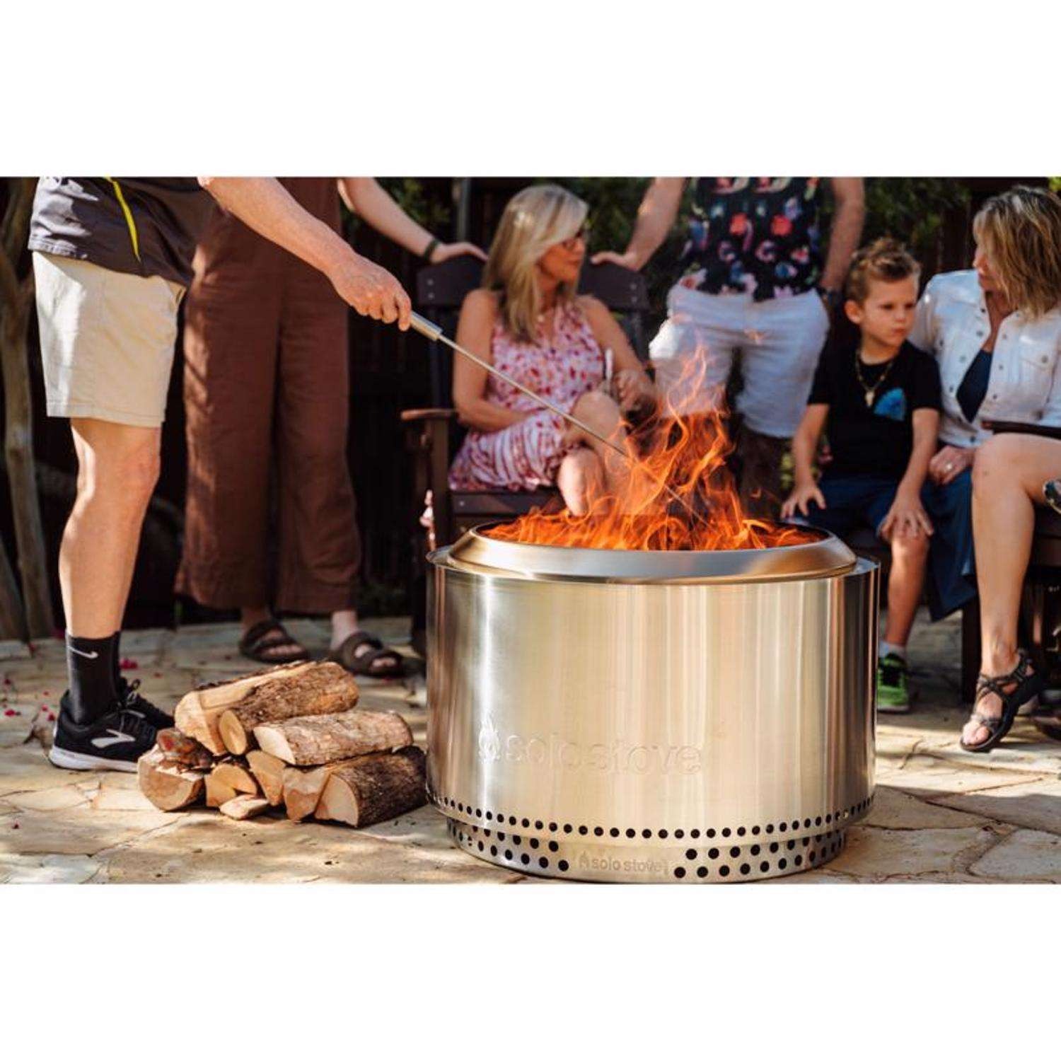 Solo Stove Canyon 30 in. W Stainless Steel Round Multi-Fuel Fire Pit with Stand