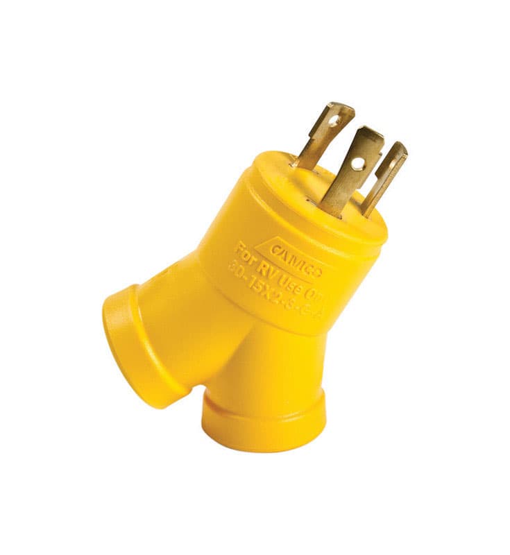 Camco 30 amps RV Generator Outlet Adapter 3 Prong 1 pk