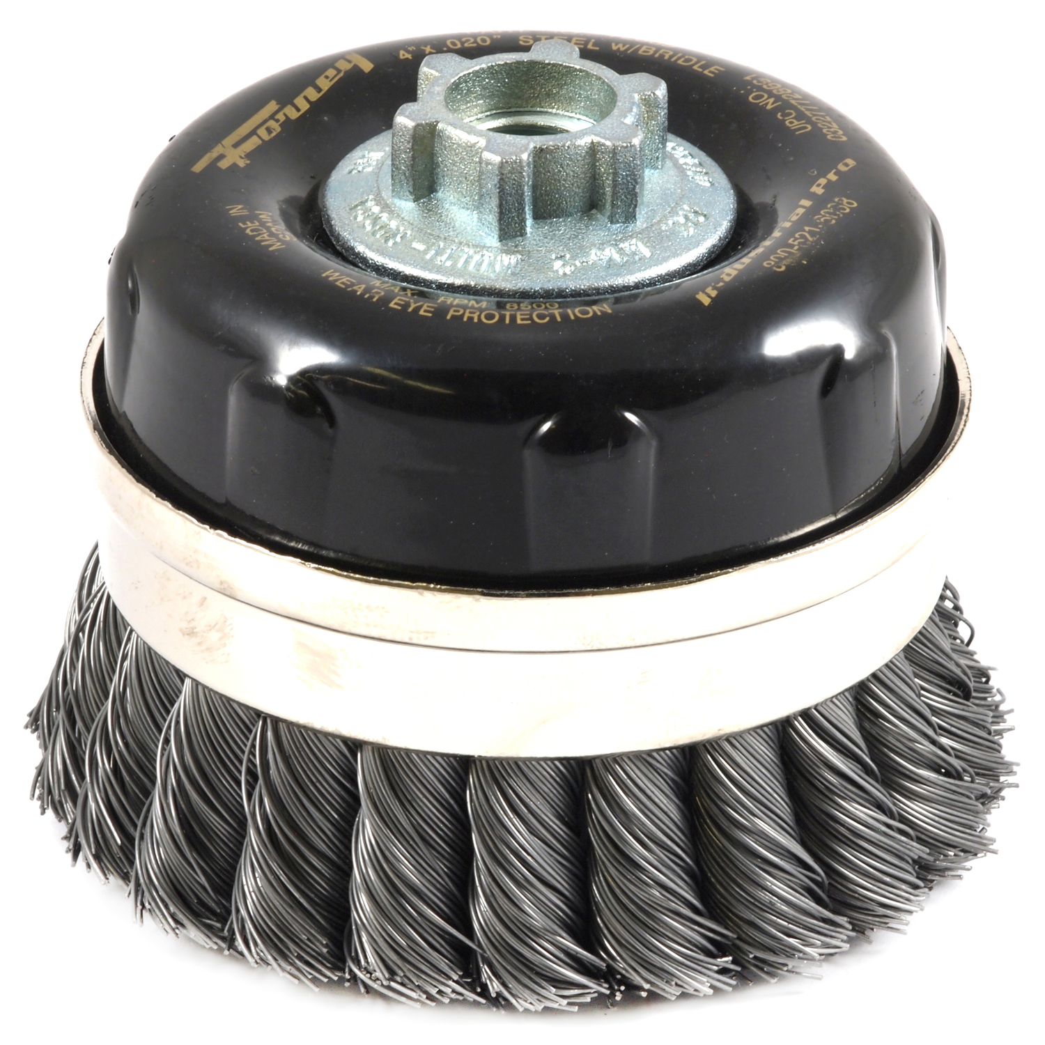 Forney 4 in. D X 5/8 in. Knotted Steel Cup Brush 8500 rpm 1 pc