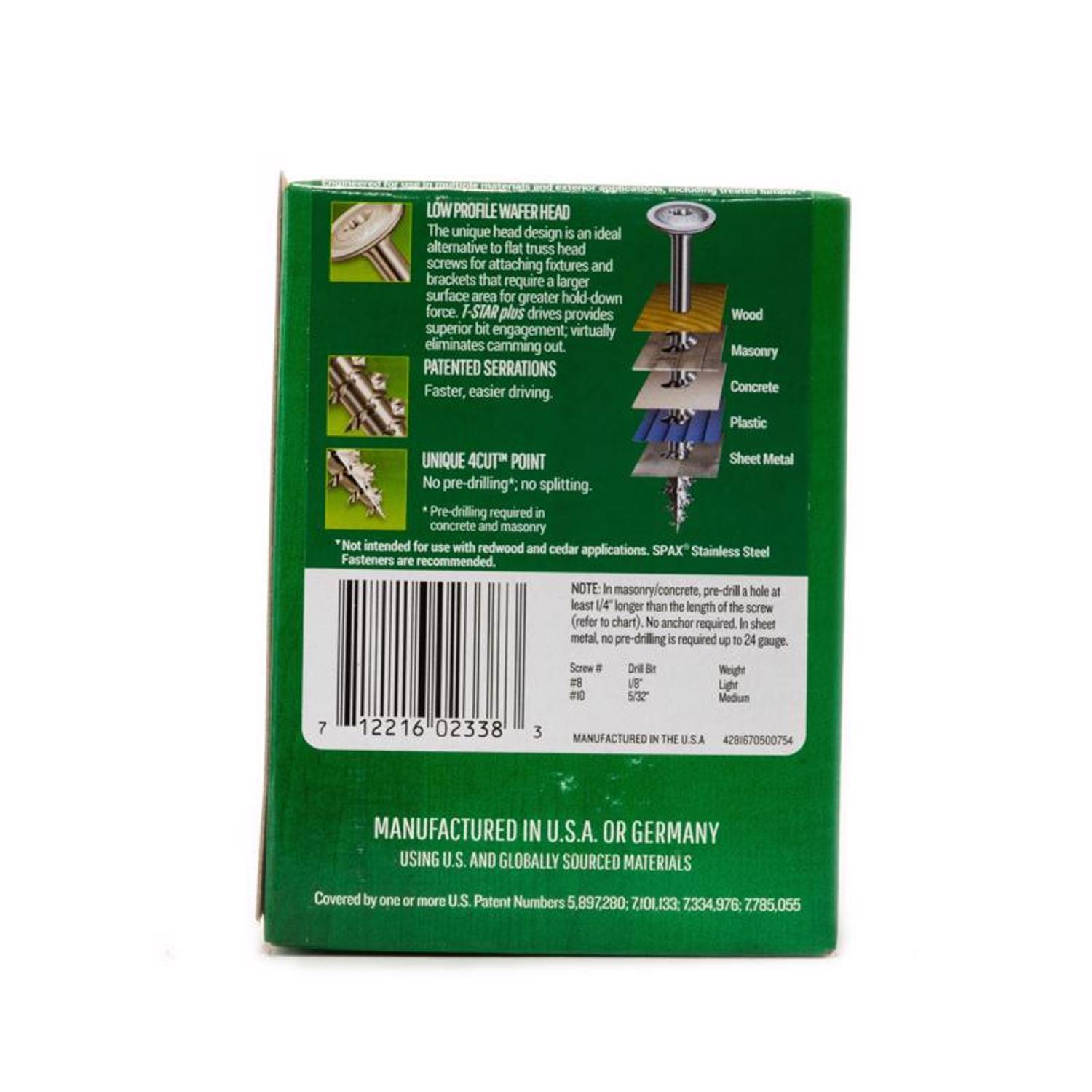 SPAX Multi-Material No. 10 in. X 3 in. L T-20+ Wafer Head Serrated Construction Screws