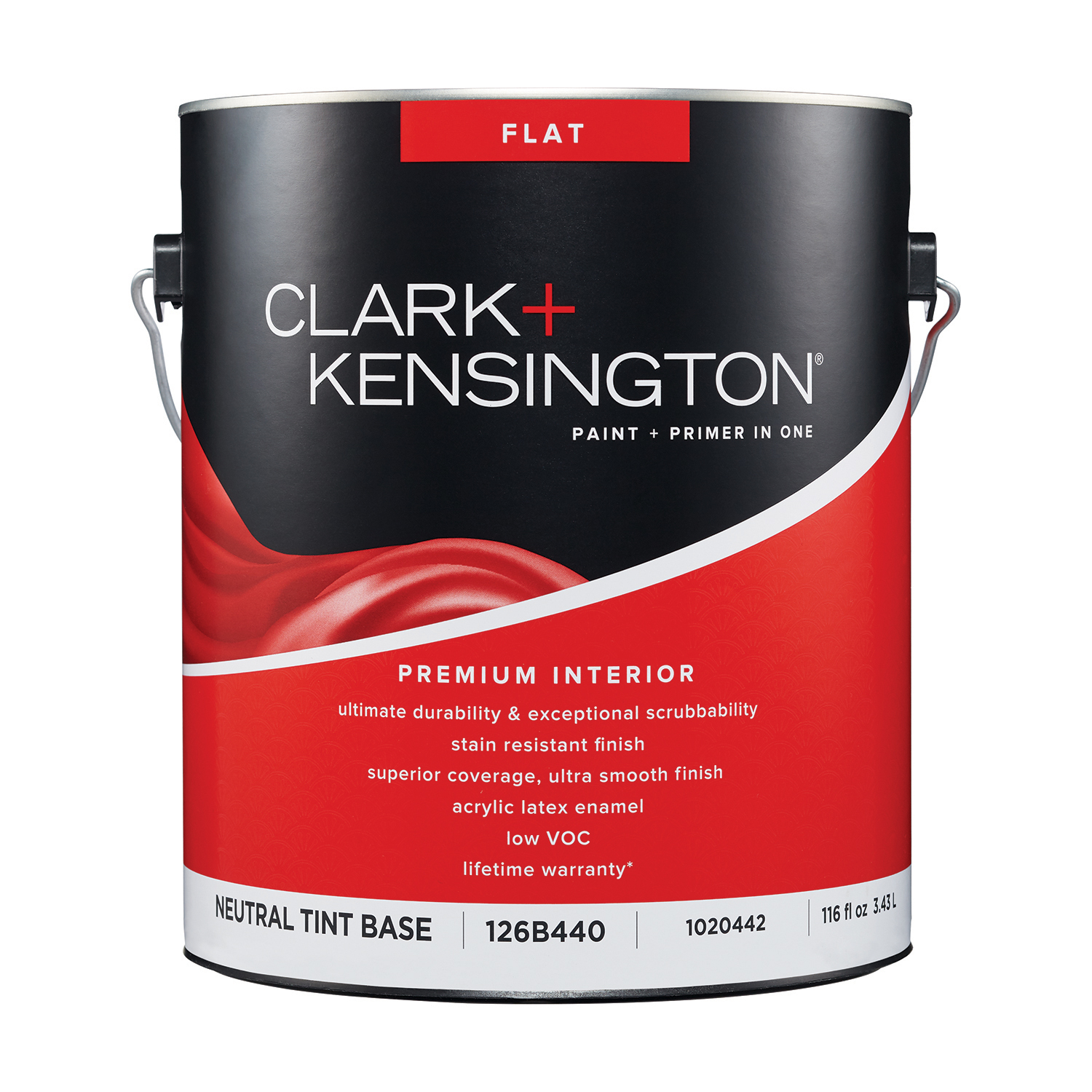 Clark+Kensington Flat Tint Base Neutral Base Premium Paint Interior 1 gal