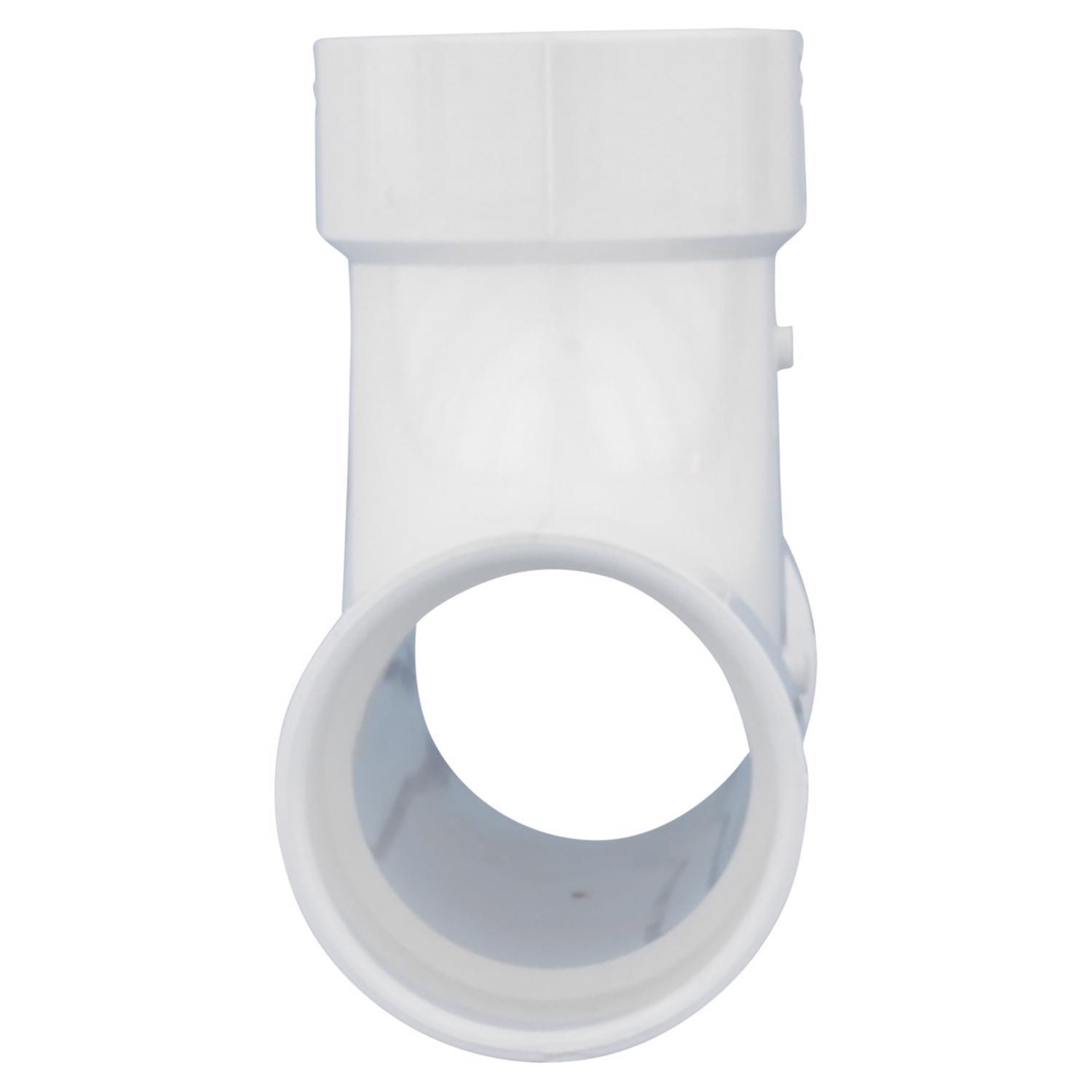 Charlotte Pipe 4 in. Hub X 4 in. D Hub PVC 2-Way Cleanout Tee 1 pk