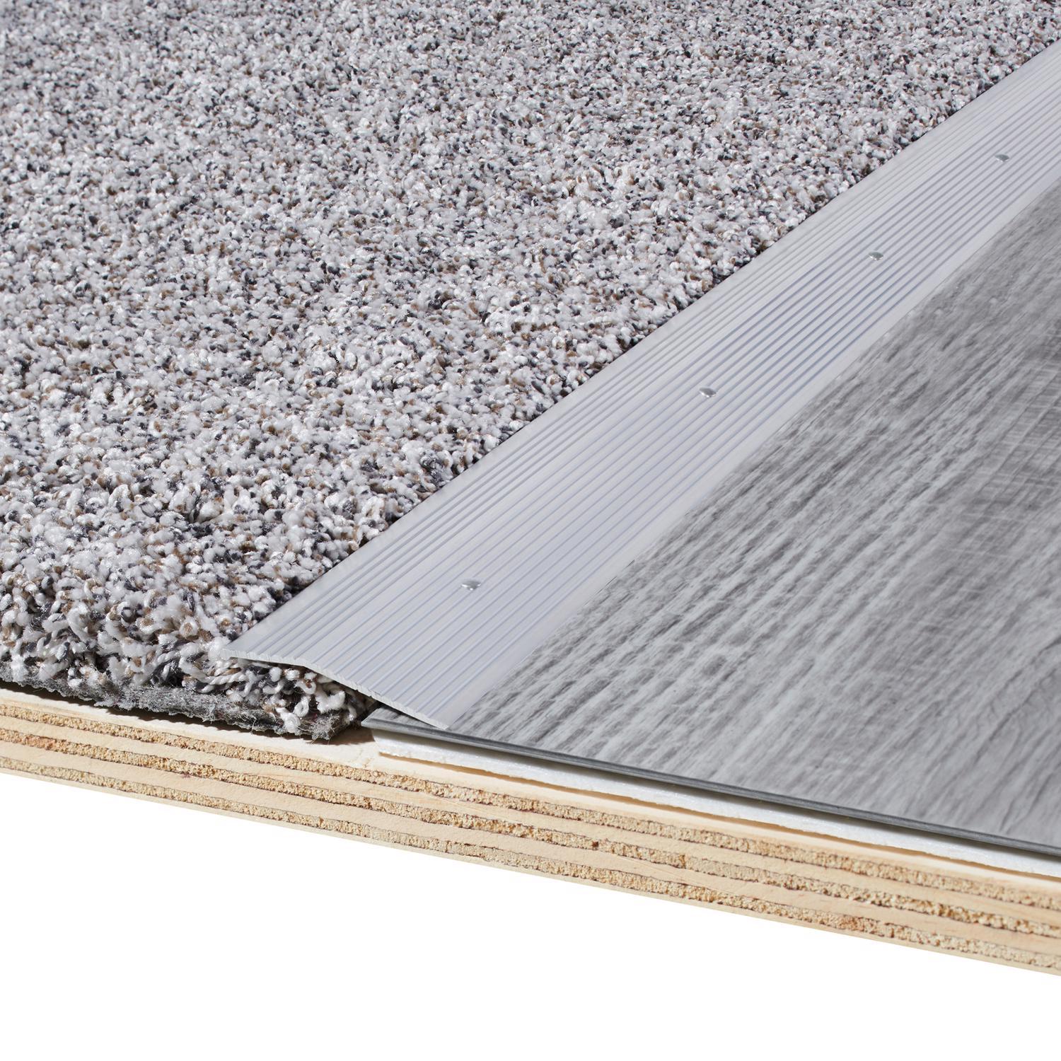 M-D Building Products 0.375 in. H X 2 in. W X 72 in. L Prefinished Silver Aluminum Carpet Trim