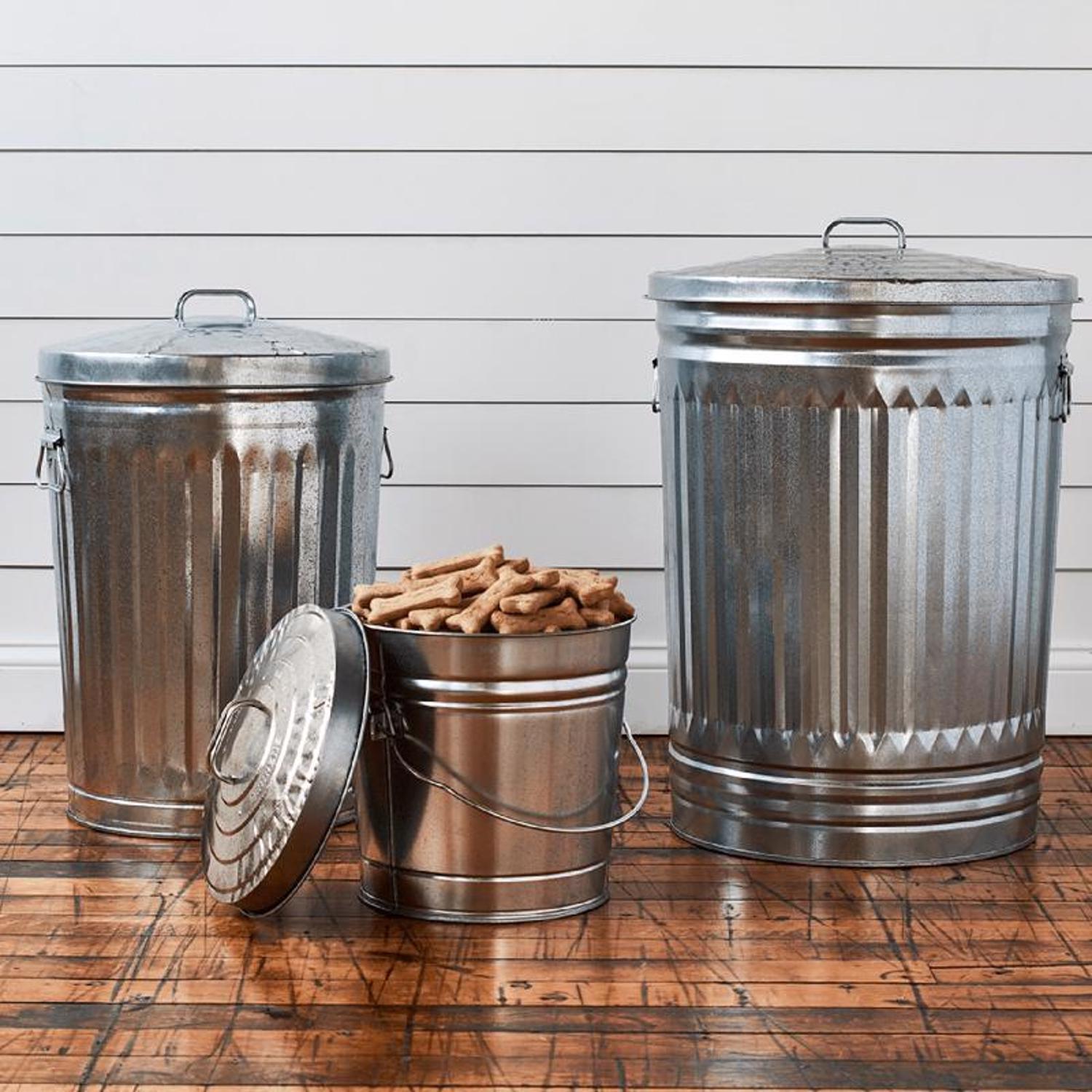 Behrens Gray Locking Lid Metal Pet Food Storage Container For All Pets