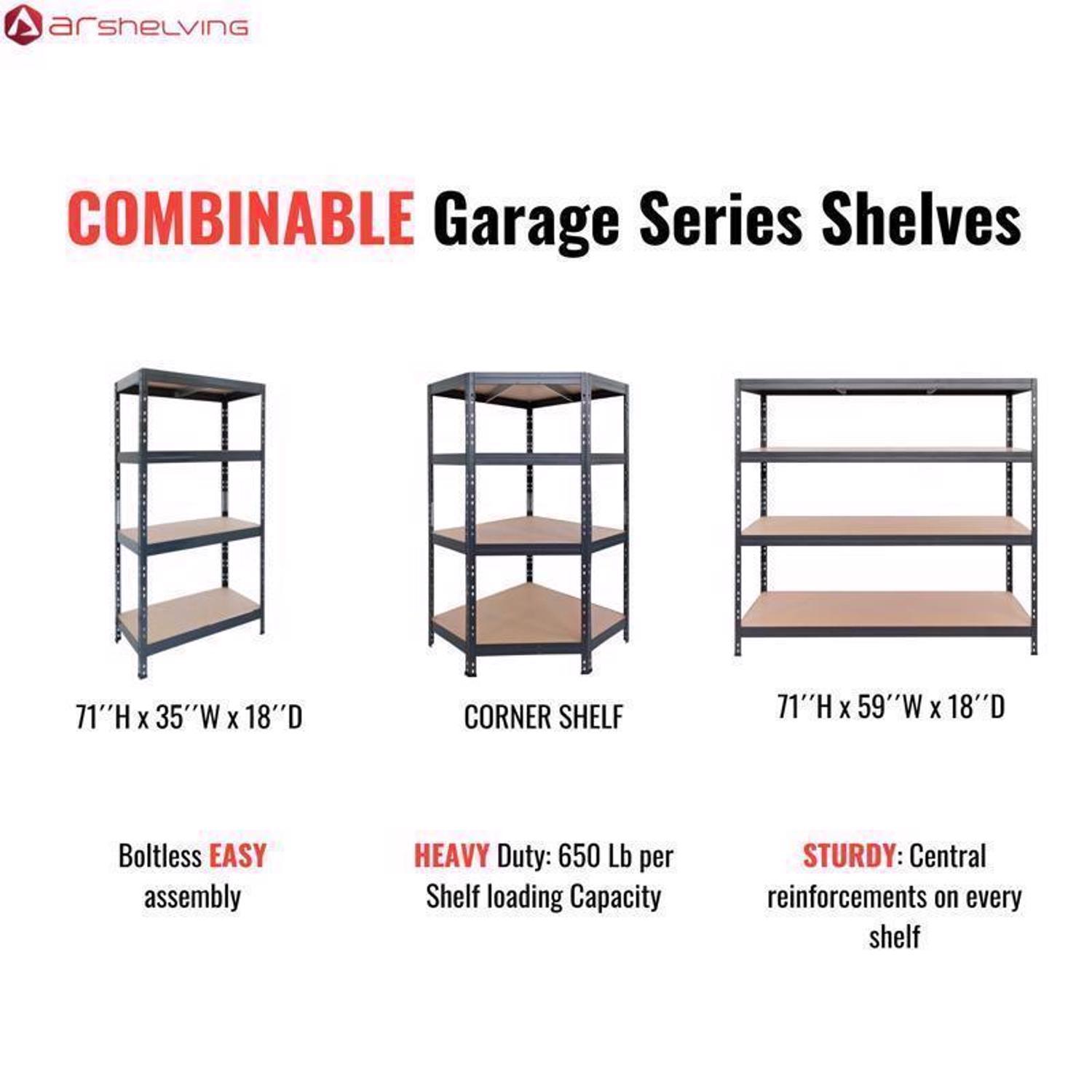 Ar Shelving Garage Series 71 in. H X 59.4 in. W X 18 in. D Metal Shelving Unit