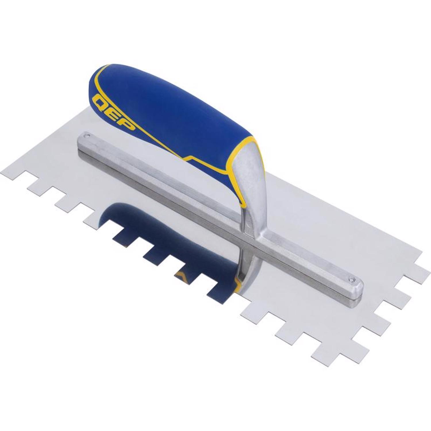 QEP 3.5 in. H X 4.5 in. W X 11 in. L Steel Square Notch Trowel 1 pk