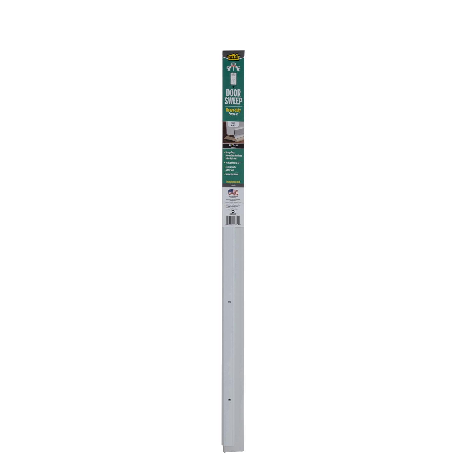 M-D White Aluminum Sweep For Garage Doors 36 in. L X 3/4 in.