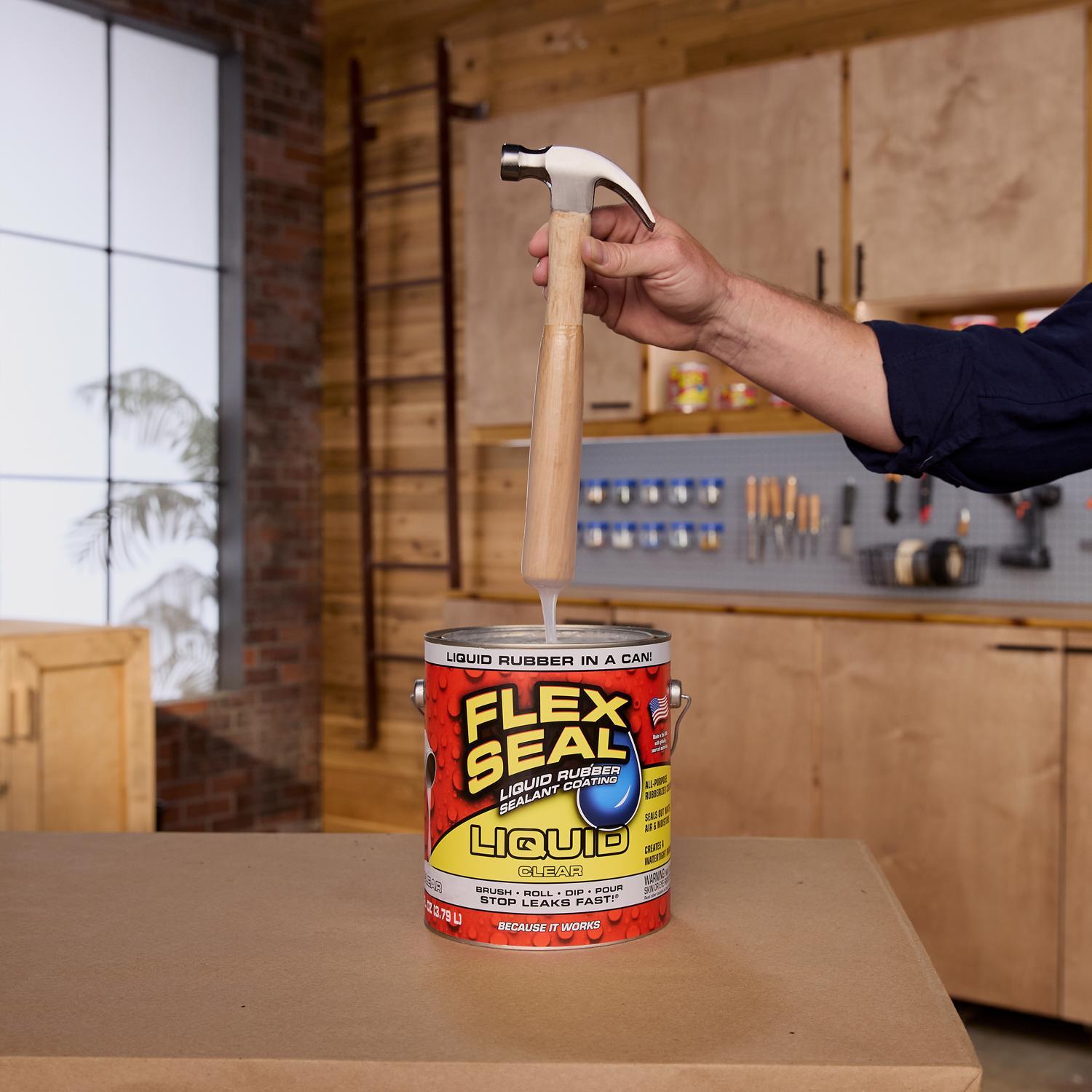 Flex Seal Family of Products Flex Seal Clear Liquid Rubber Sealant Coating 1 gal