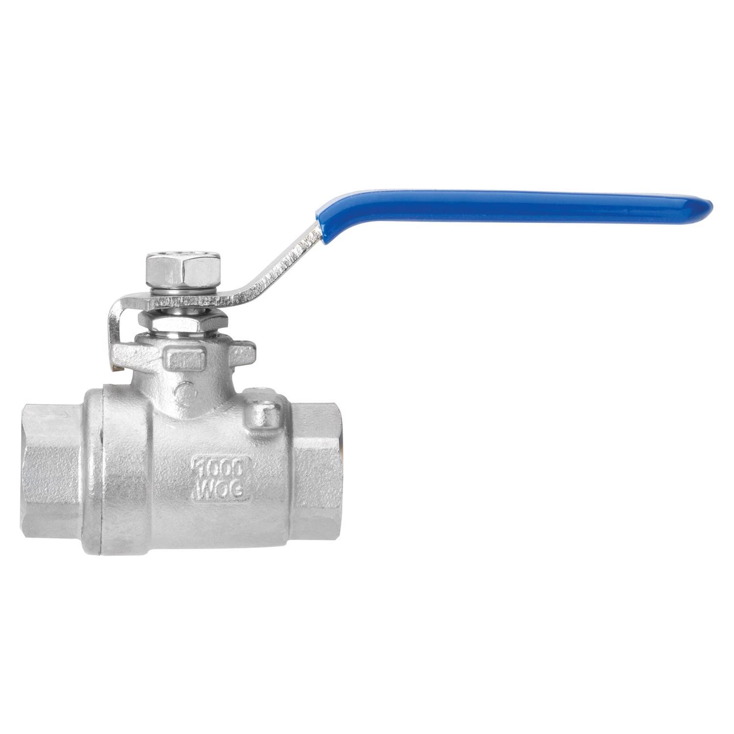 Homewerks 1 in. Stainless Steel FIP Ball Valve Full Port Lever