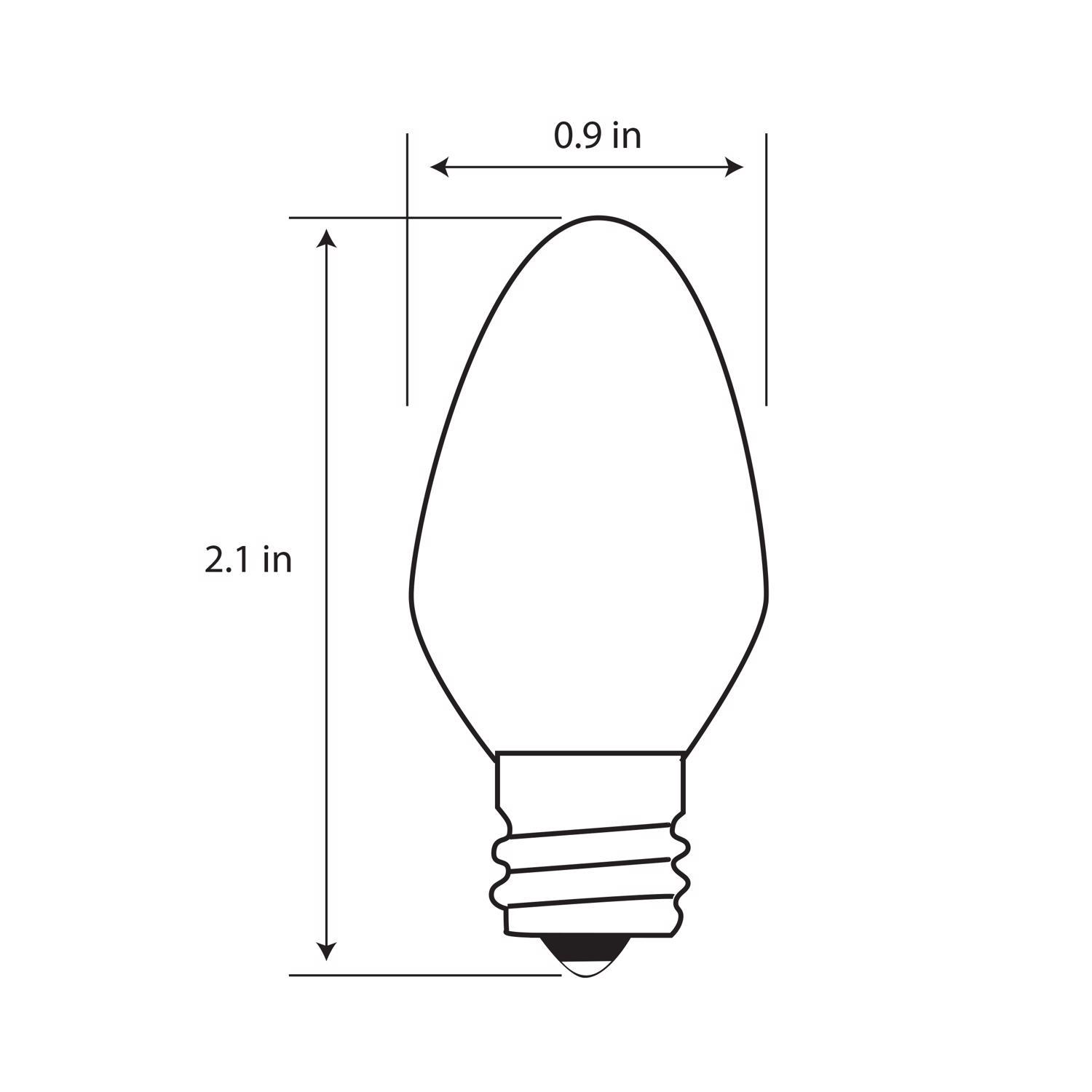 Feit C7 E12 (Candelabra) LED Bulb Soft White 7 Watt Equivalence 4 pk