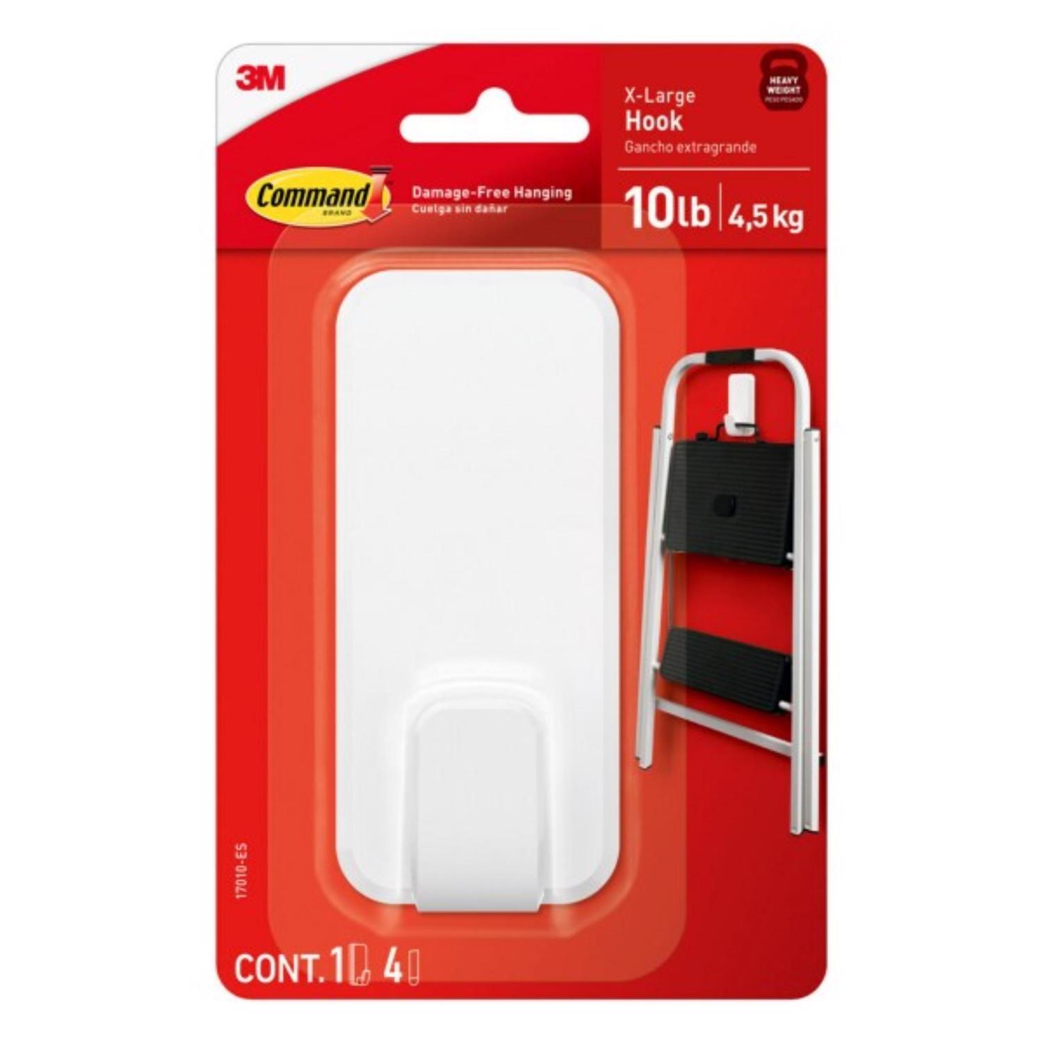 3M Command Extra Large Plastic Hook 4.47 in. L 1 pk