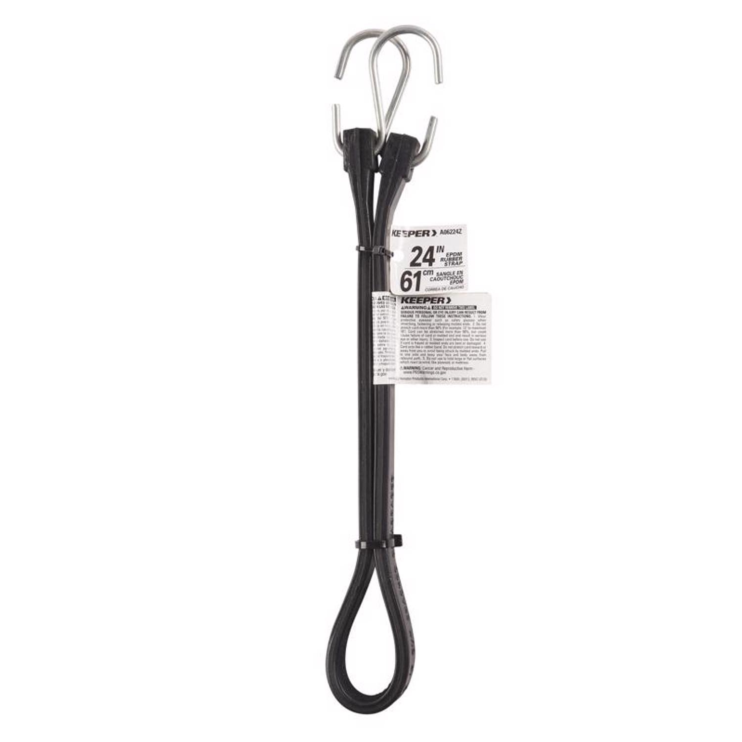 Keeper Black Tarp Strap 24 in. L 1 pk