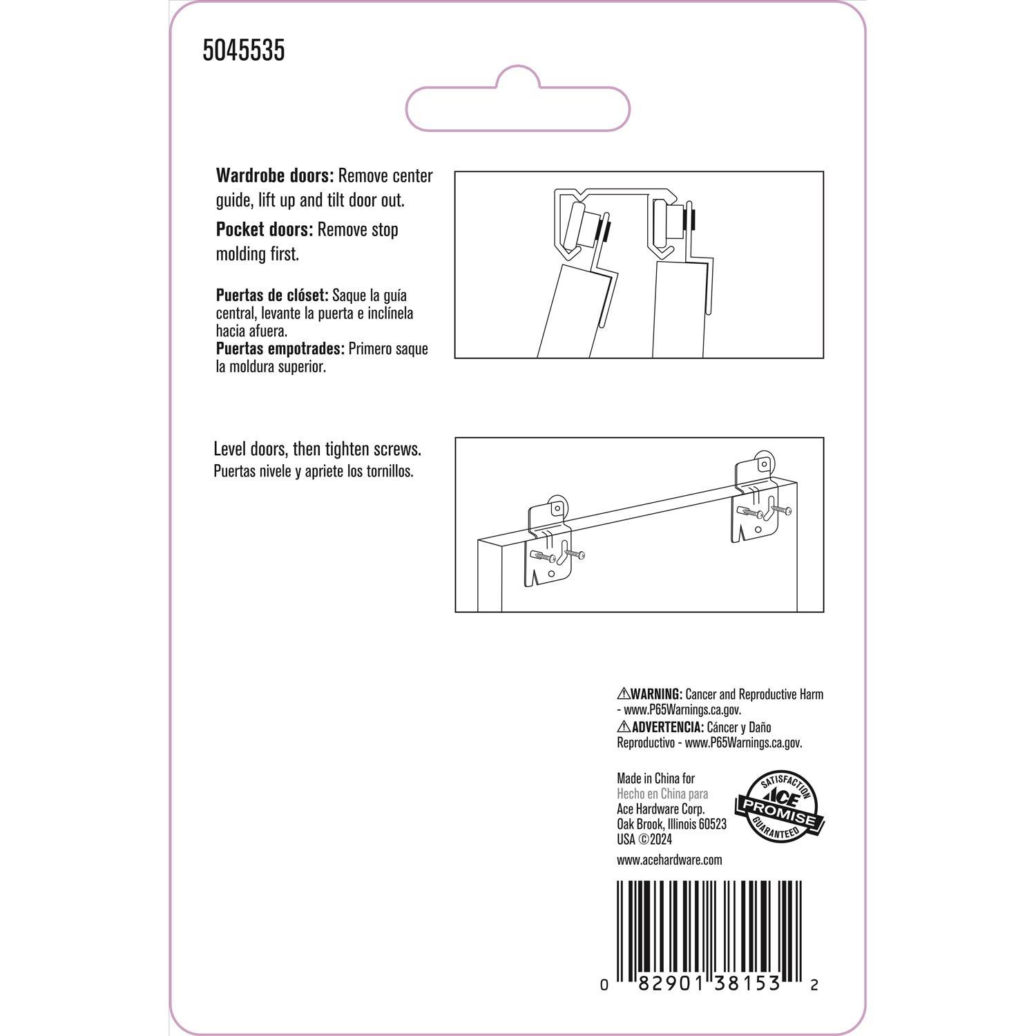 Ace 7/8 in. D X 1/4 in. L Nylon/Steel Roller Assembly 2 pk