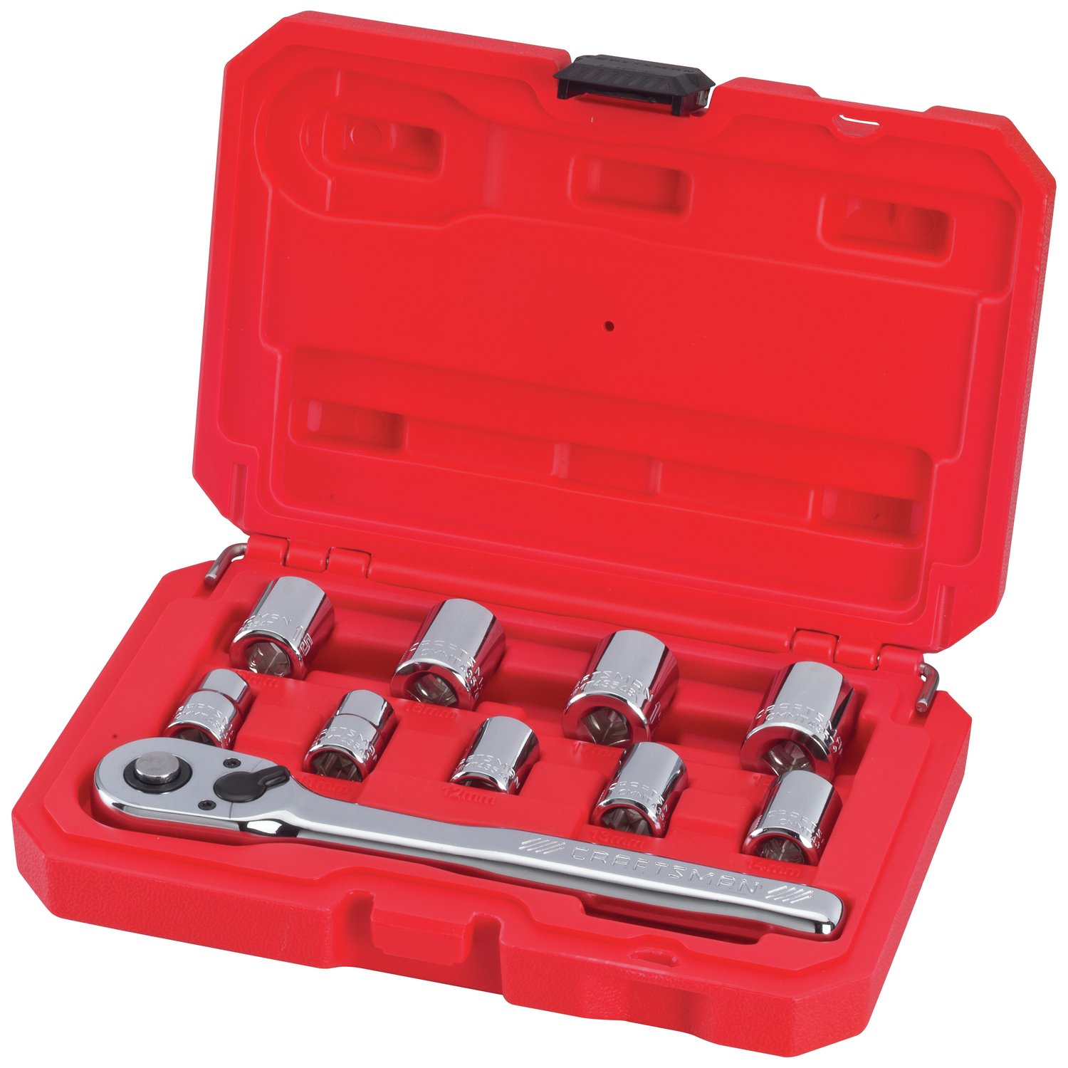 Craftsman Assorted X 3/8 in. drive Metric 6 Point Standard Socket 10 pc