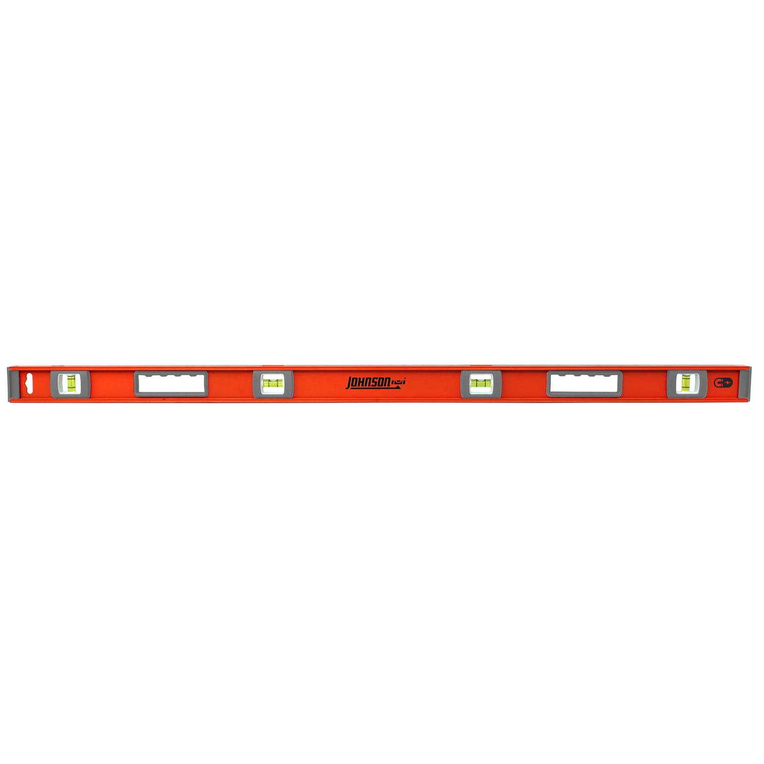 Johnson 48 in. Aluminum Magnetic I-Beam Level 4 vial
