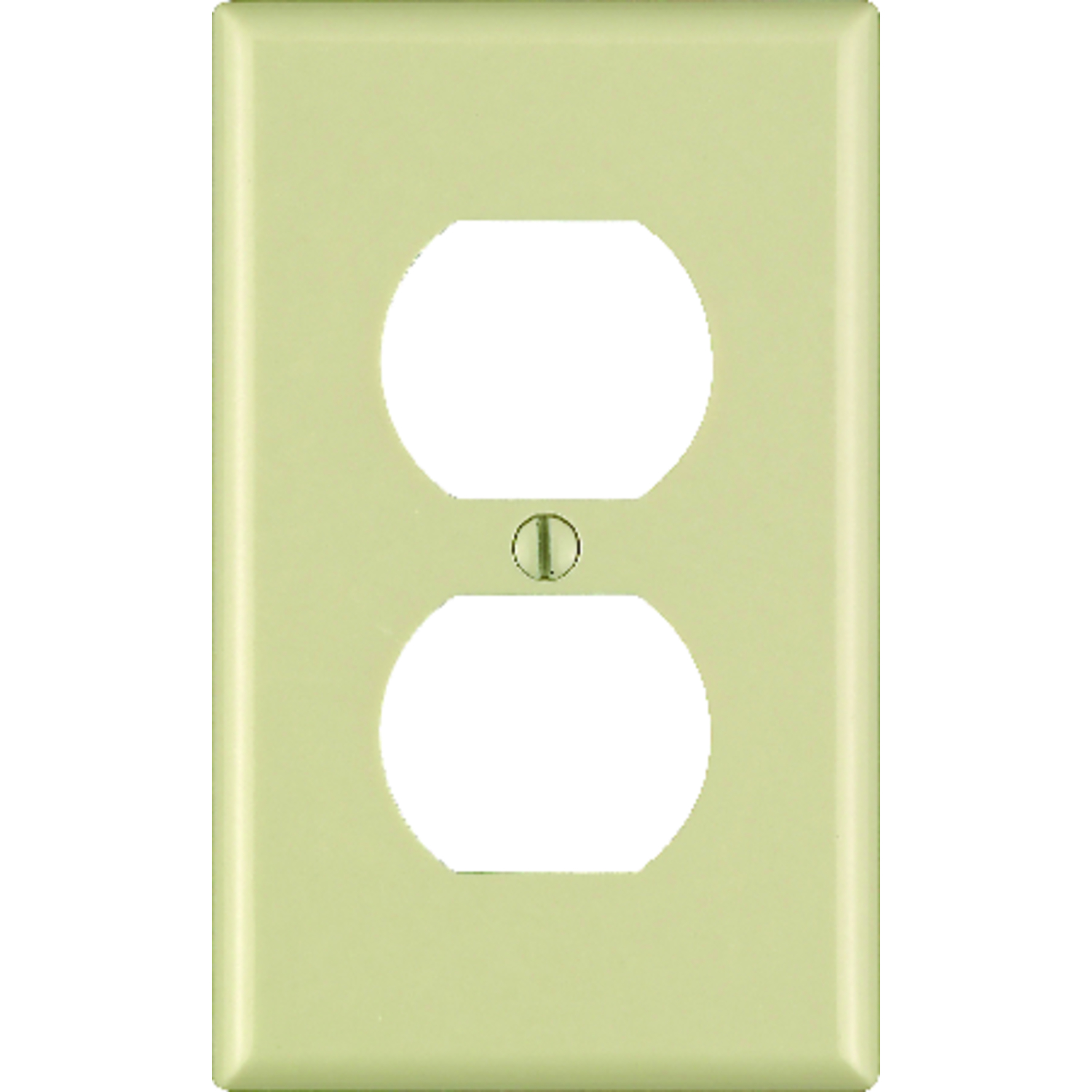 Leviton Ivory 1 gang Thermoset Plastic Duplex Outlet Wall Plate 1 pk