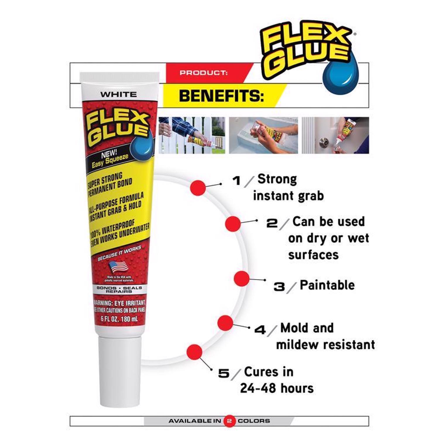 Flex Seal Family of Products Clear Rubberized Waterproof Adhesive 0.6 oz