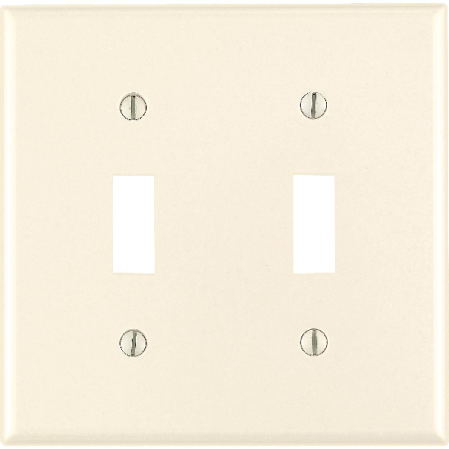Leviton Almond 2 gang Thermoset Plastic Toggle Wall Plate 1 pk