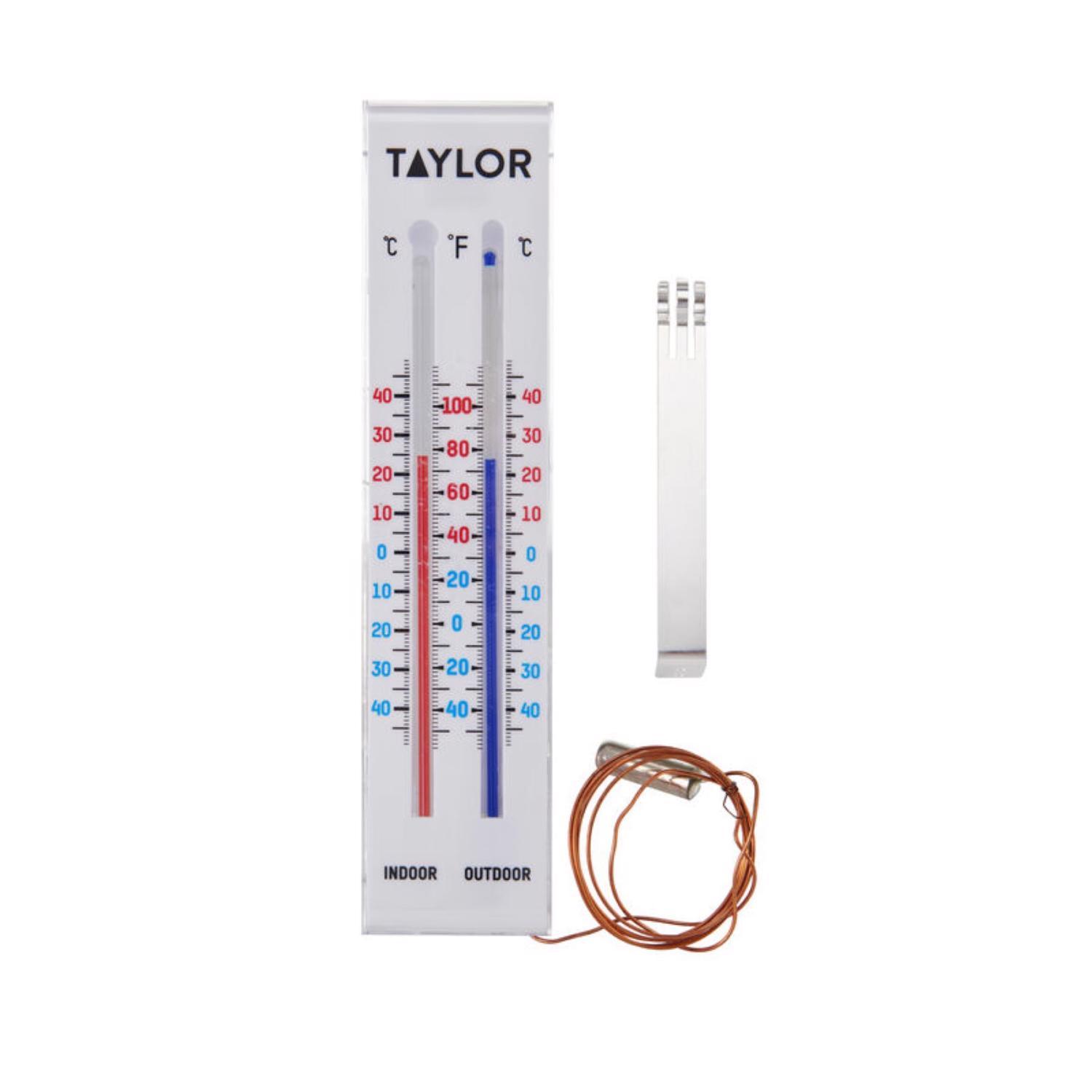 Taylor Tube Thermometer Plastic White 9.06 in.