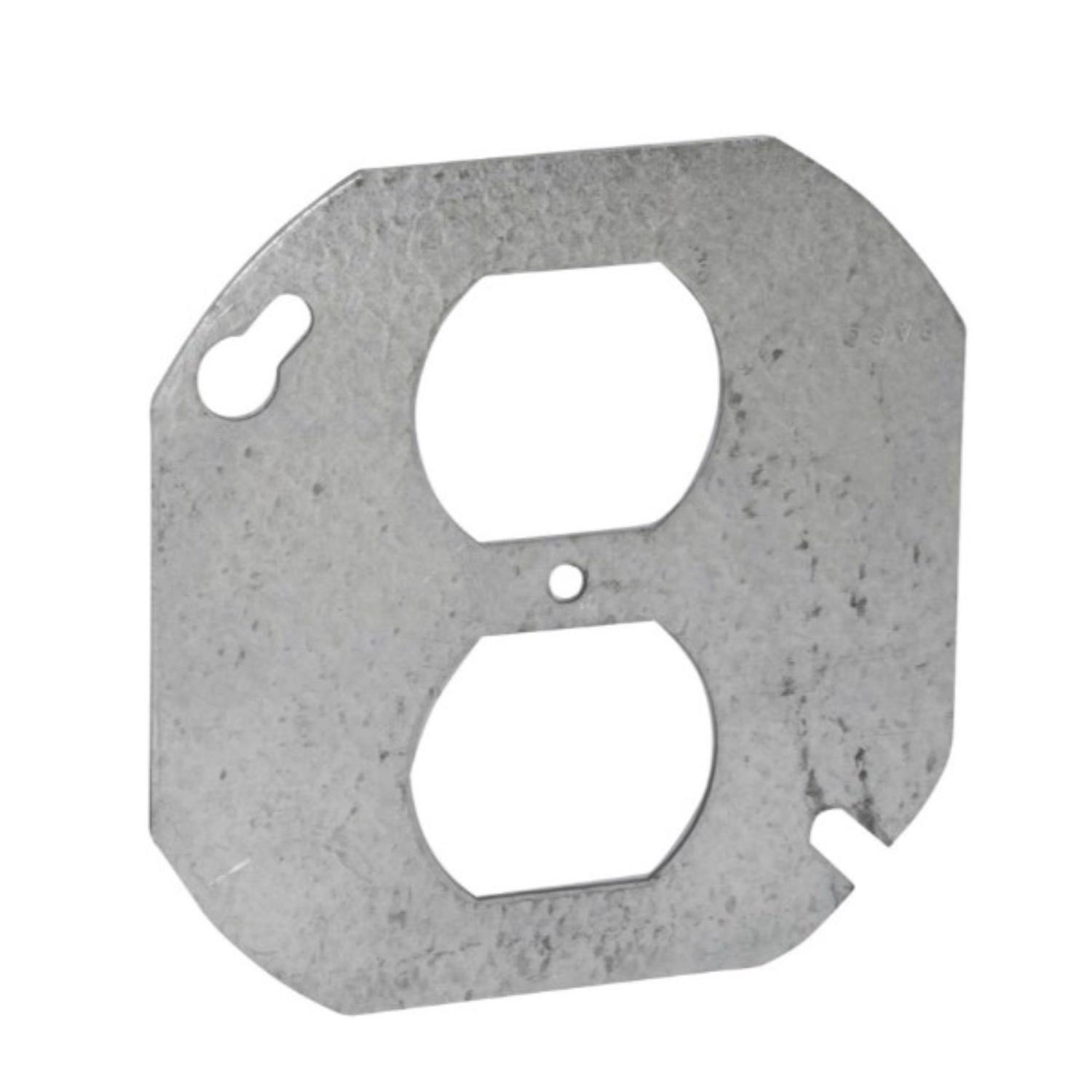 Southwire Octagon Steel 2 gang 4 in. H X 4 in. W Outlet Cover