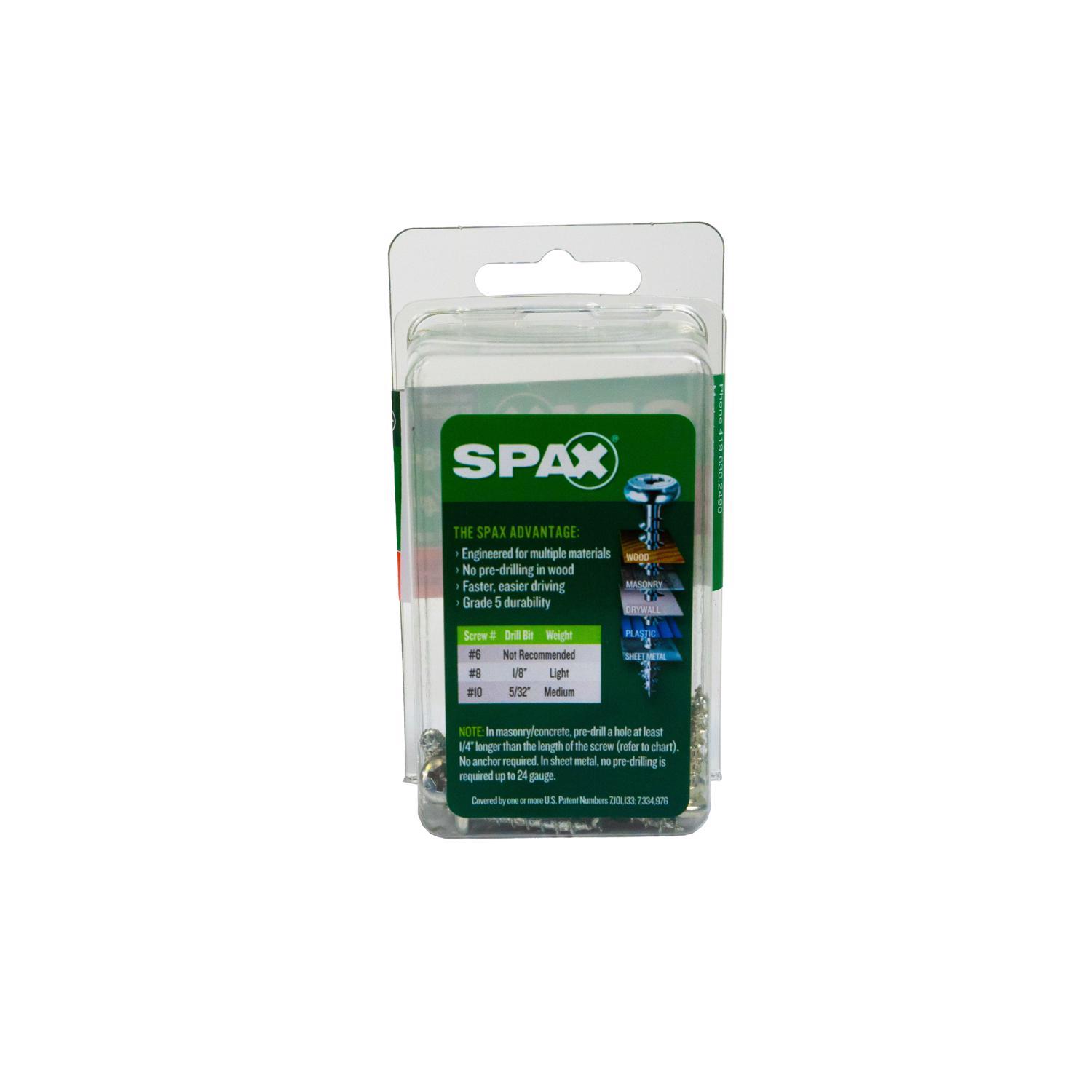 SPAX No. 8 X 3/4 in. L Phillips/Square Zinc-Plated Serrated Multi-Material Screw 35 Pack