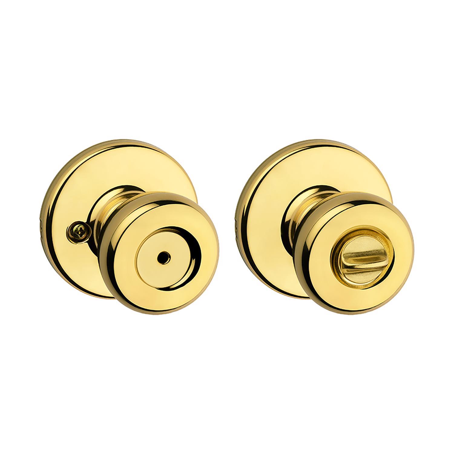 Kwikset Tylo Polished Brass Privacy Knob Right or Left Handed