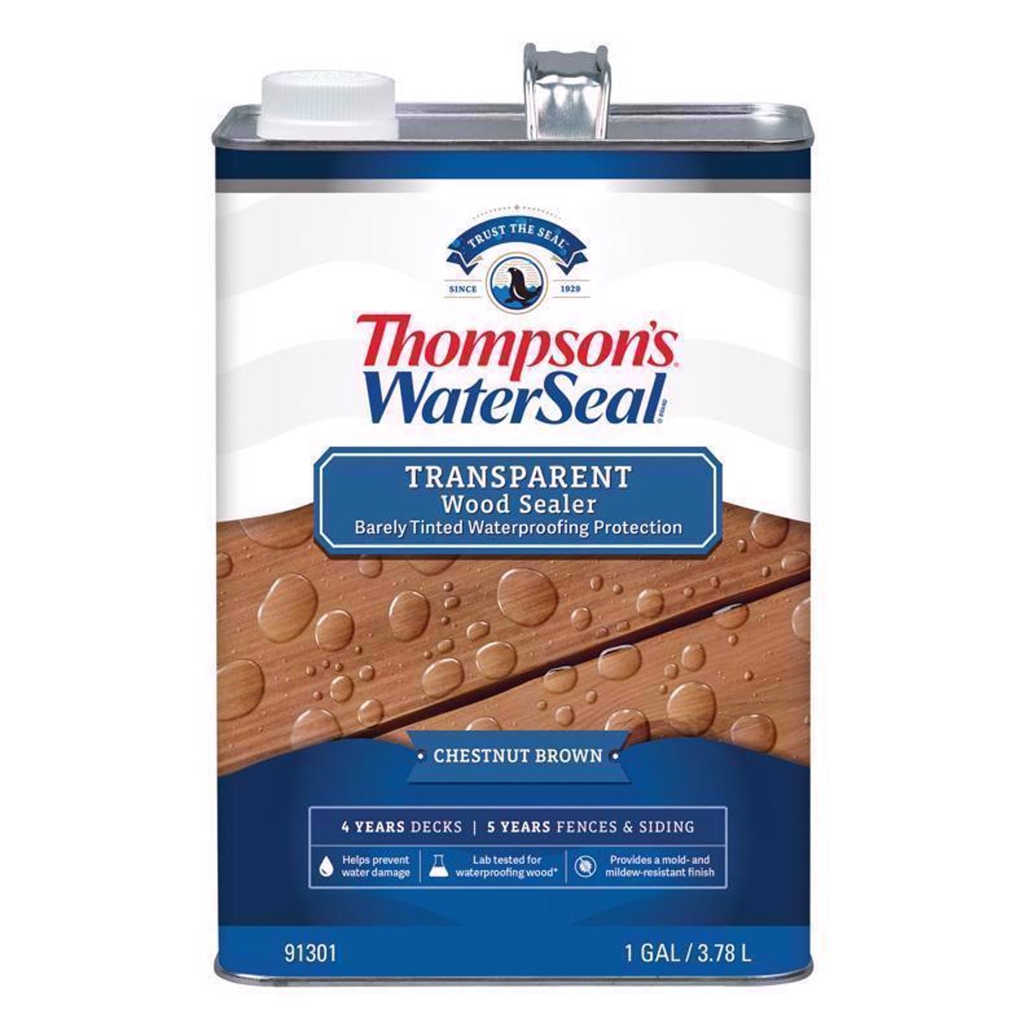 Thompson's WaterSeal Transparent Chestnut Brown Waterproofing Wood Stain and Sealer 1 gal