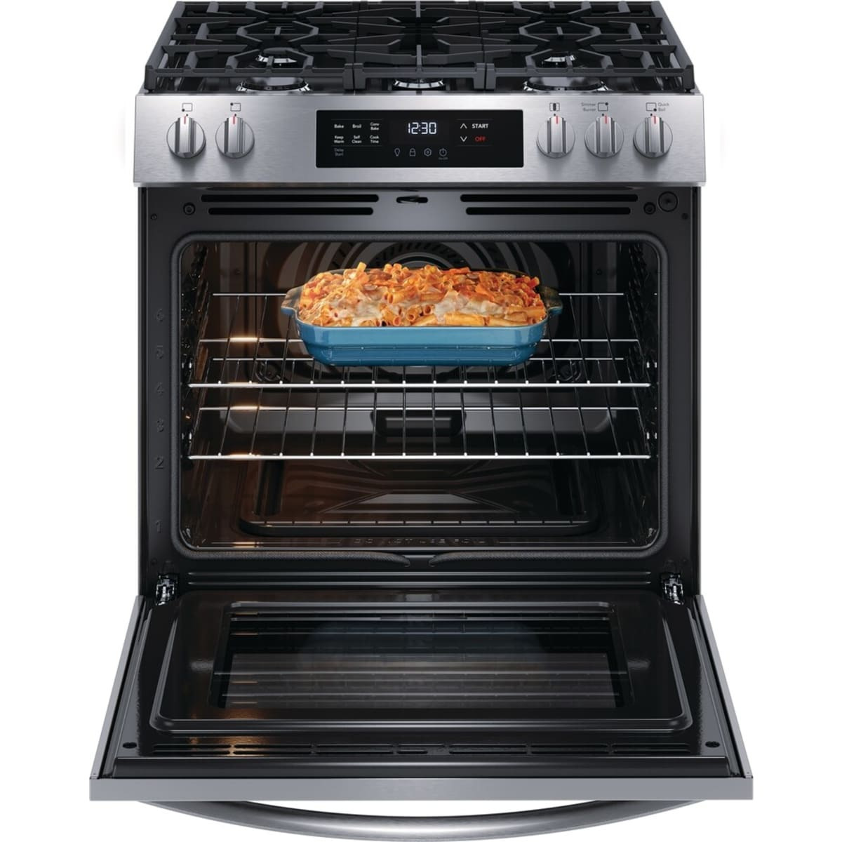 Frigidaire 30 in. Freestanding Gas Range with 5 Sealed Burners, 5.1 cu. ft. Oven Capacity
