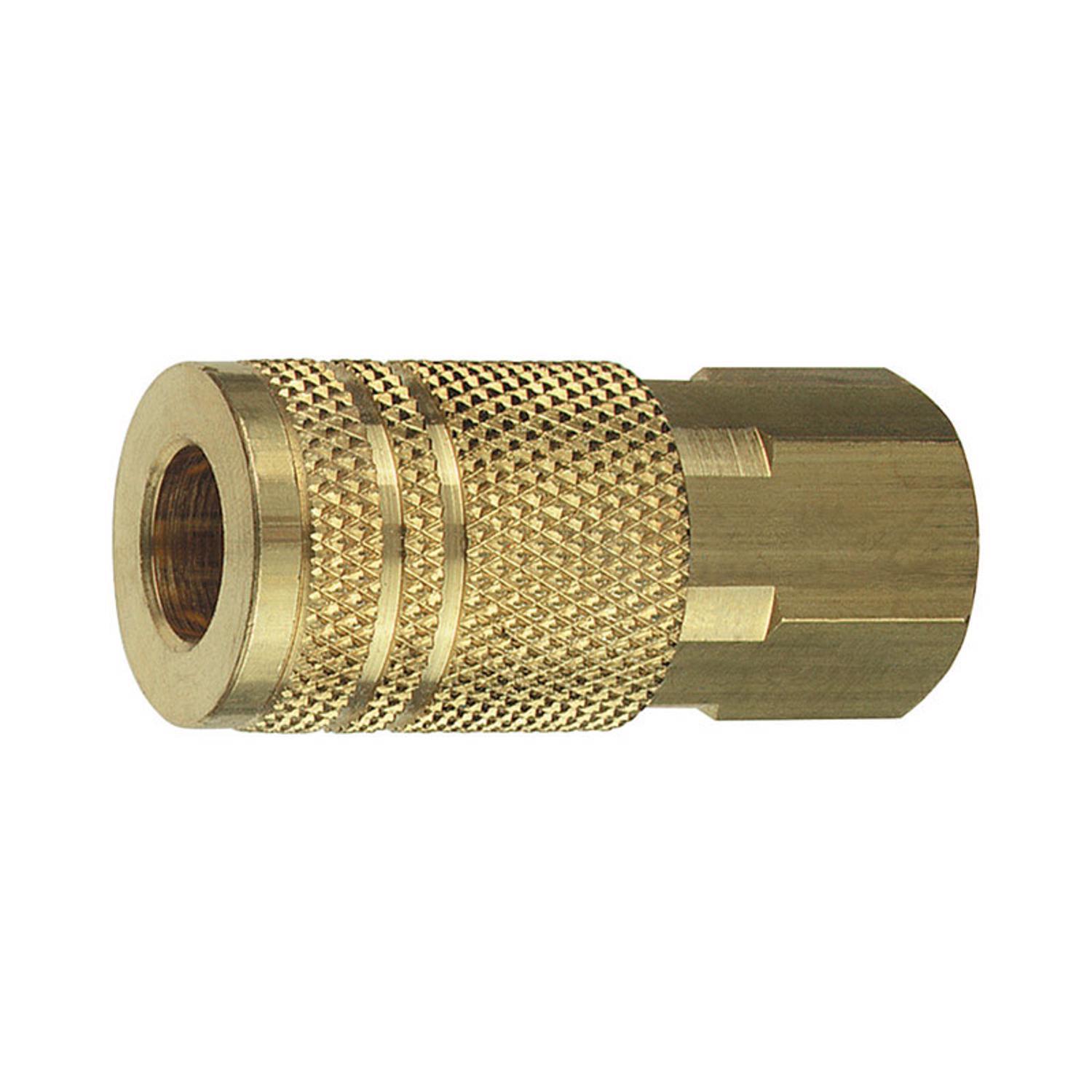 Tru-Flate Brass Quick Change Coupler 1/4 in. FPT 1 pc