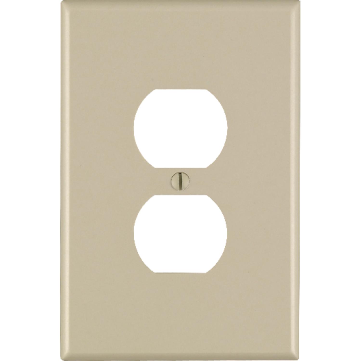 Leviton Ivory 1 gang Thermoset Plastic Duplex Wall Plate 1 pk